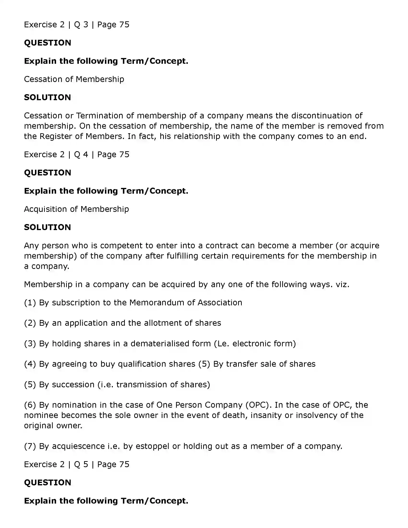 Maharashtra Board Class 11th Secretarial Practice Members of a Company Solution 13