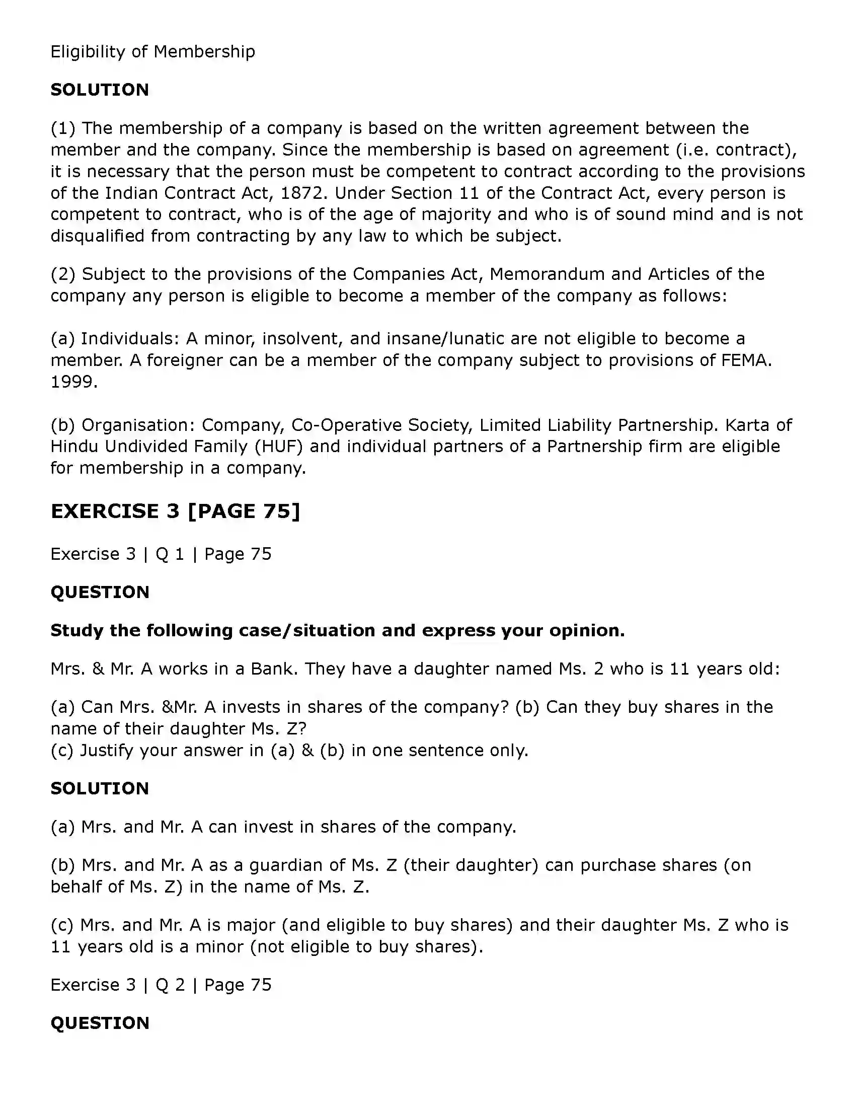 Maharashtra Board Class 11th Secretarial Practice Members of a Company Solution 14