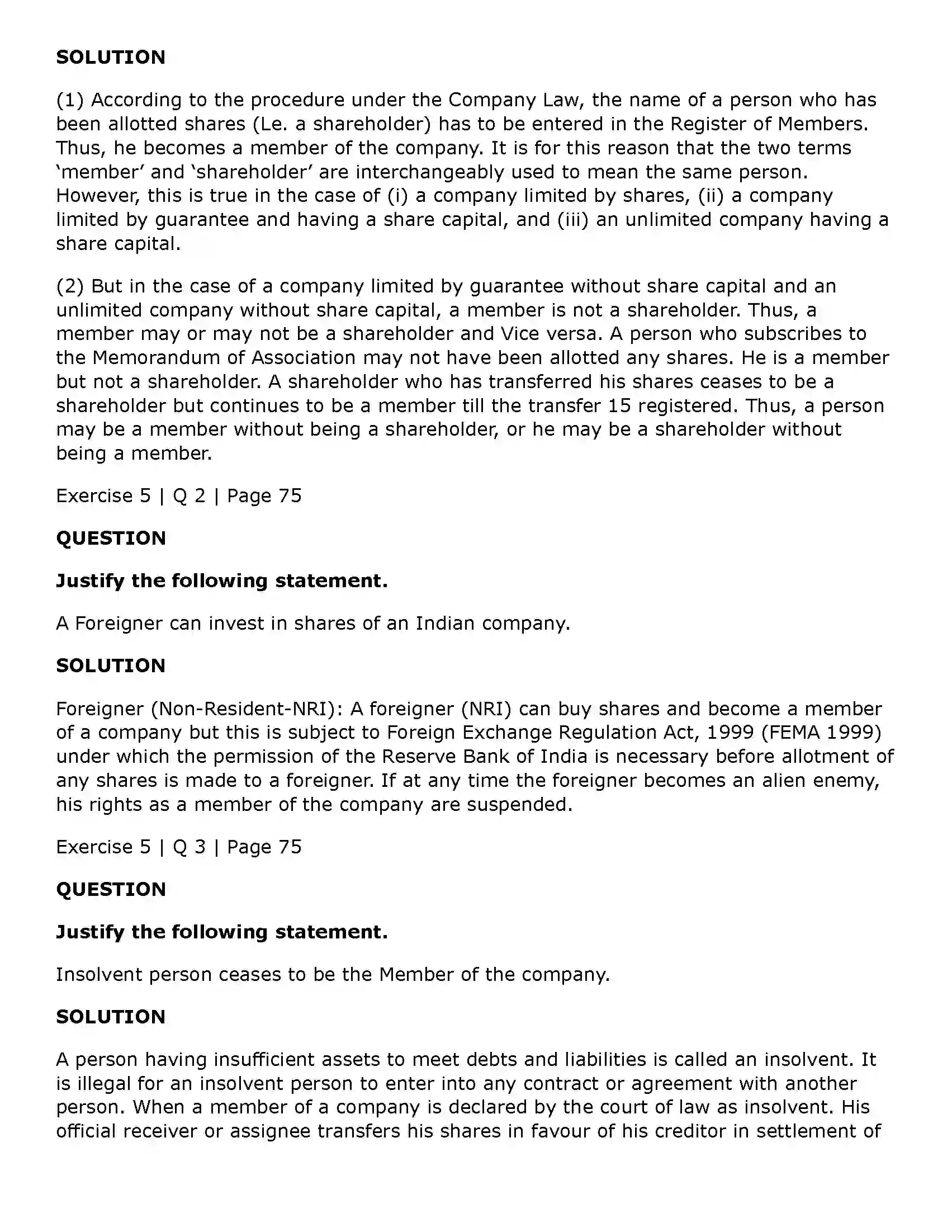 Maharashtra Board Class 11th Secretarial Practice Members of a Company Solution 19
