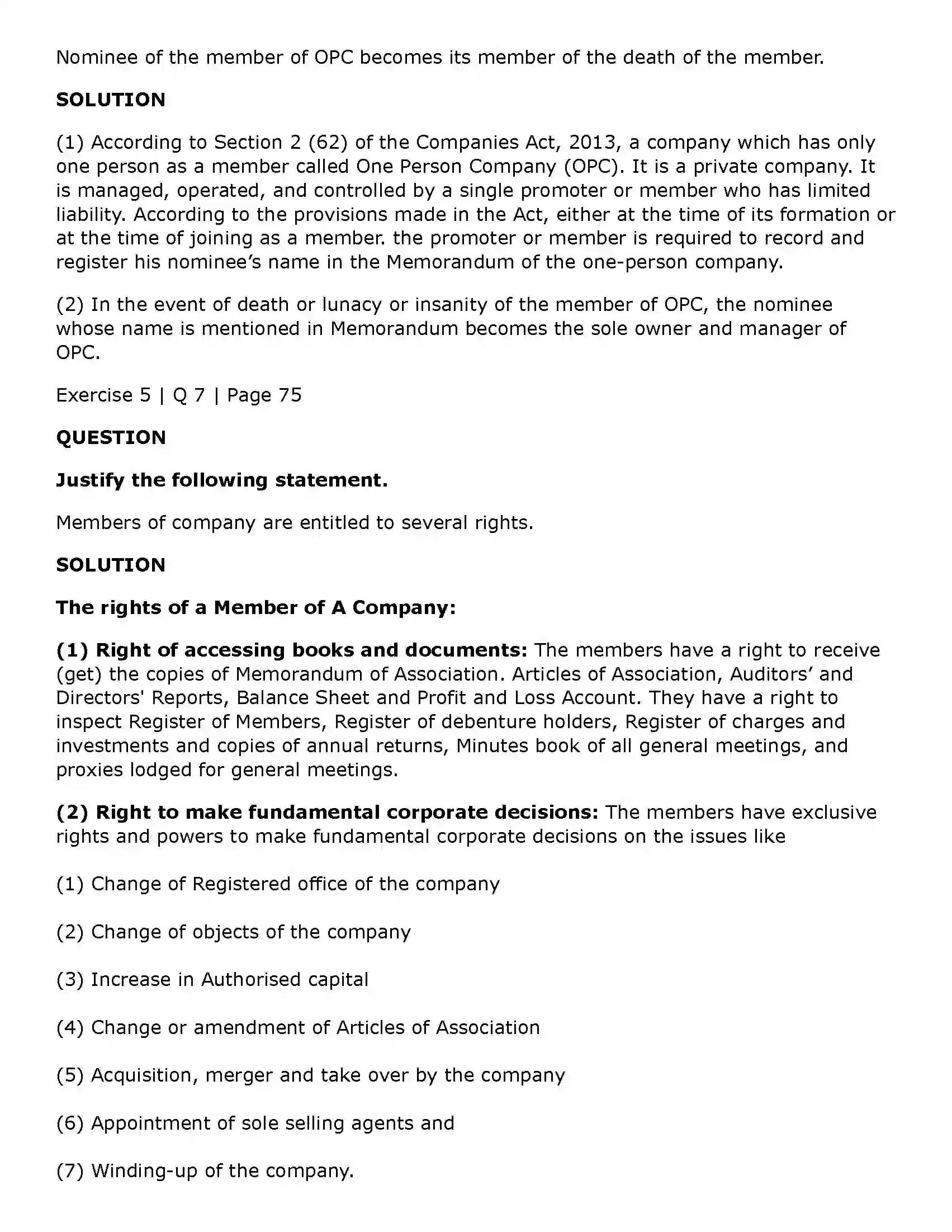 Maharashtra Board Class 11th Secretarial Practice Members of a Company Solution 21