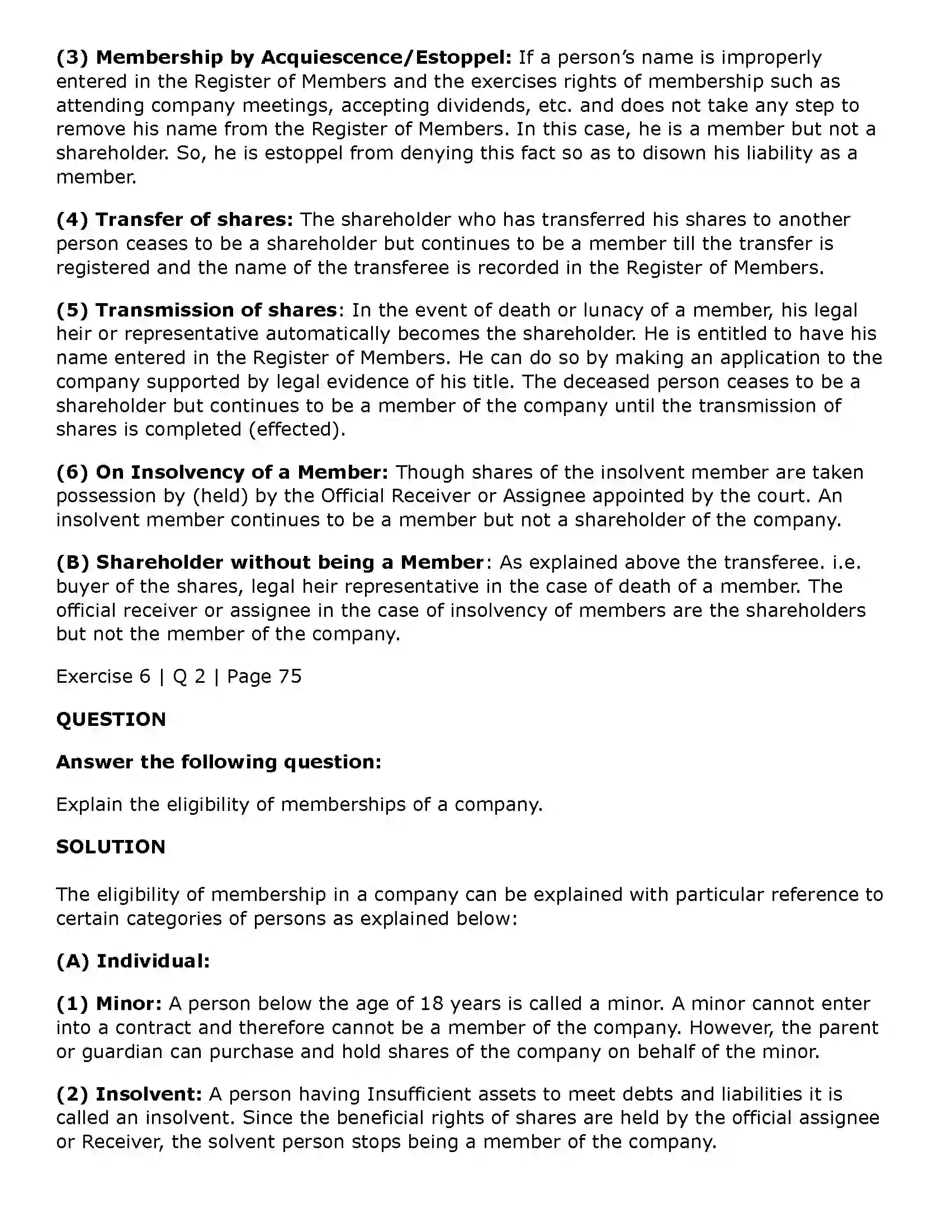 Maharashtra Board Class 11th Secretarial Practice Members of a Company Solution 24