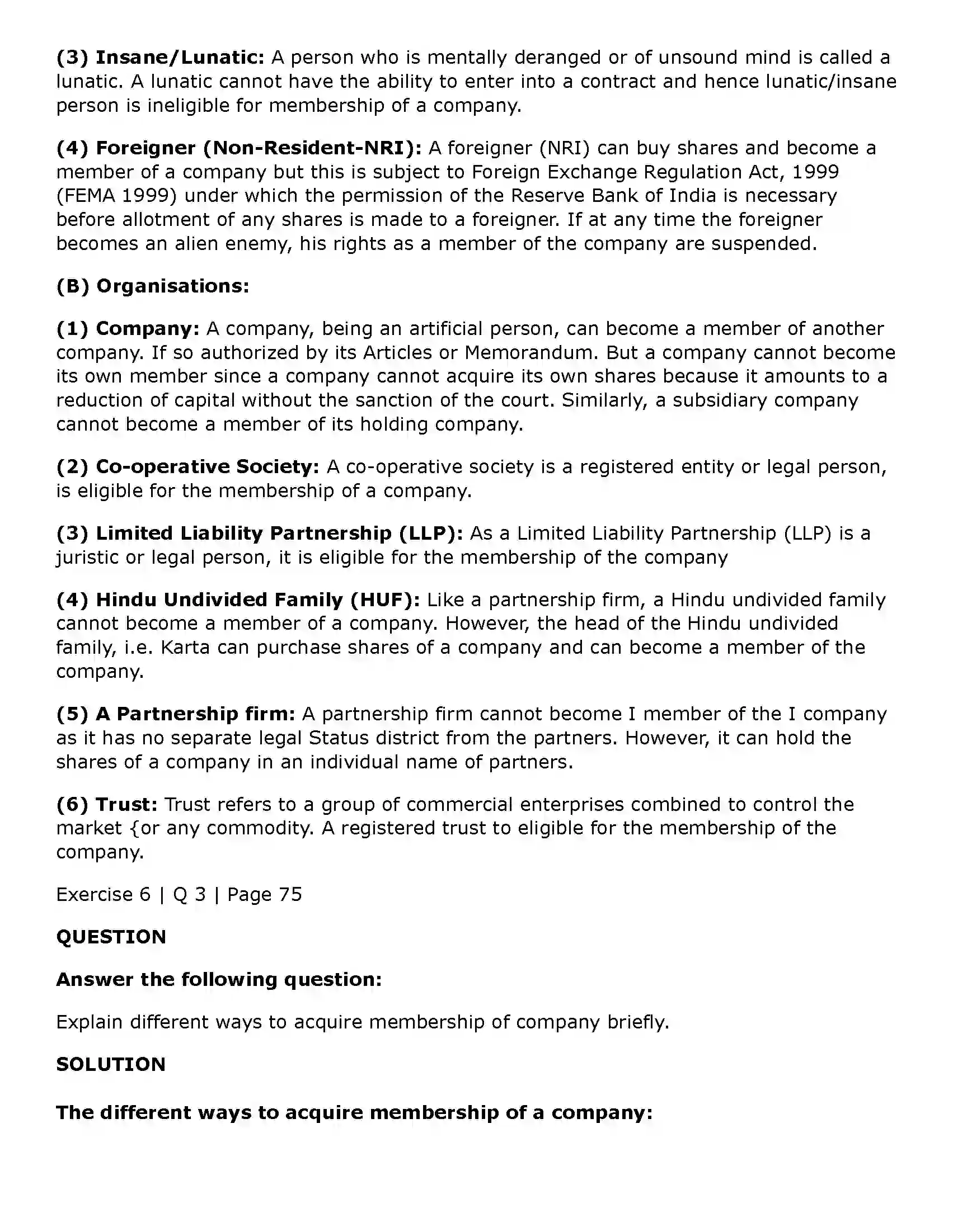 Maharashtra Board Class 11th Secretarial Practice Members of a Company Solution 25