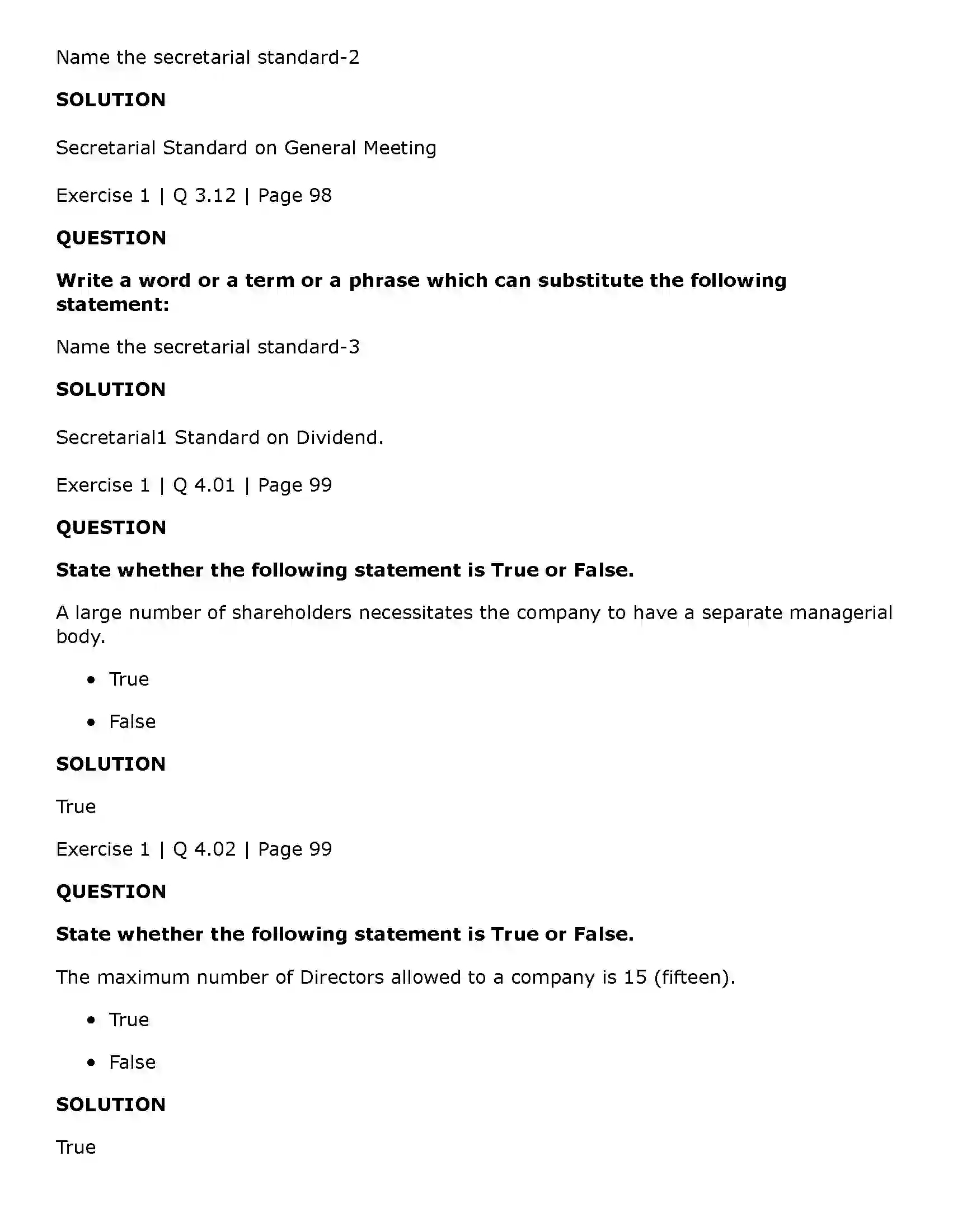 Maharashtra Board Class 11th Secretarial Practice Directors & Key Managerial Personnel of a Company Solution 11