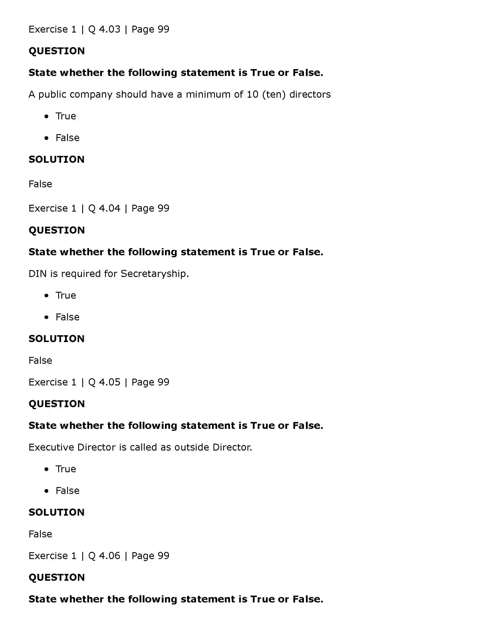 Maharashtra Board Class 11th Secretarial Practice Directors & Key Managerial Personnel of a Company Solution 12
