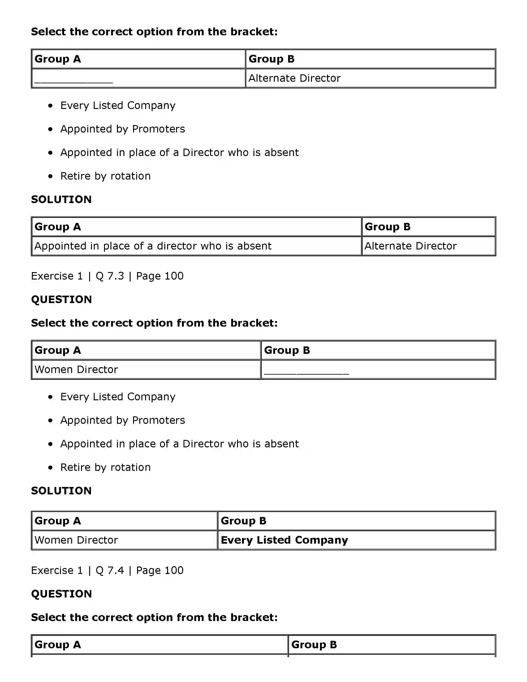 Maharashtra Board Class 11th Secretarial Practice Directors & Key Managerial Personnel of a Company Solution 19