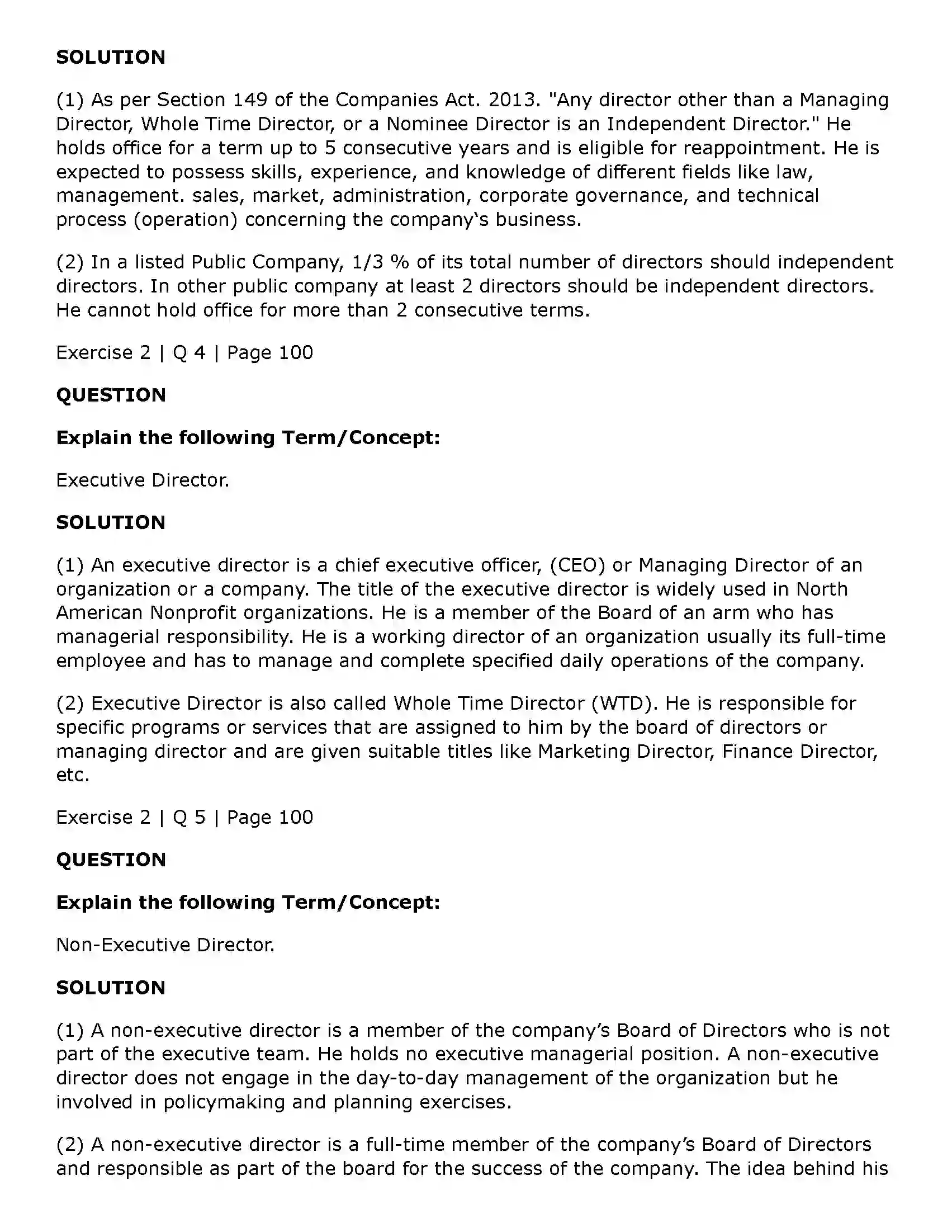 Maharashtra Board Class 11th Secretarial Practice Directors & Key Managerial Personnel of a Company Solution 23