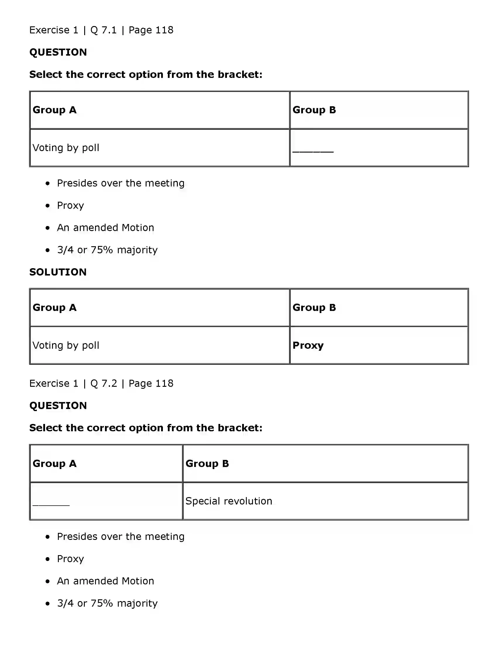 Maharashtra Board Class 11th Secretarial Practice Company Meetings - 1 Solution 11