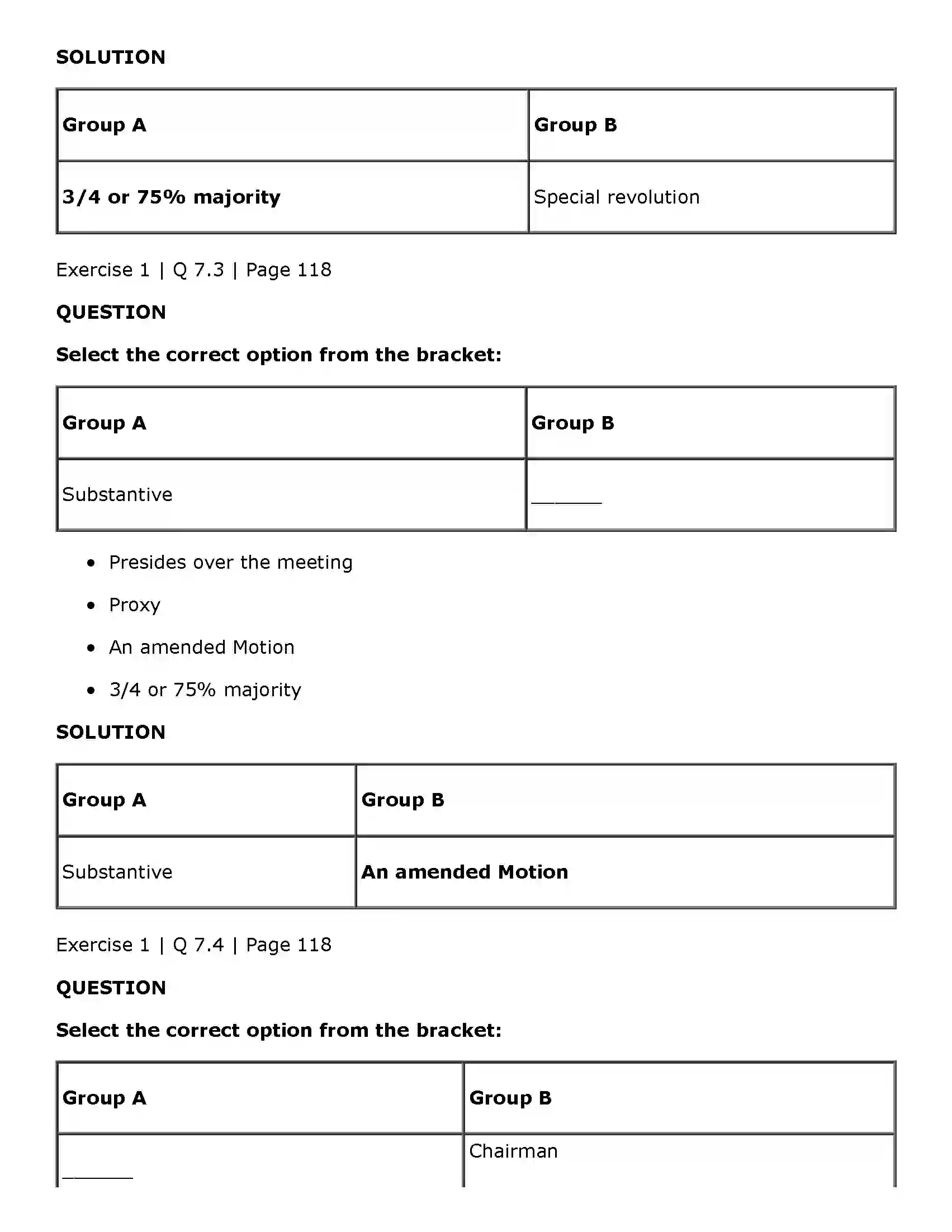 Maharashtra Board Class 11th Secretarial Practice Company Meetings - 1 Solution 12