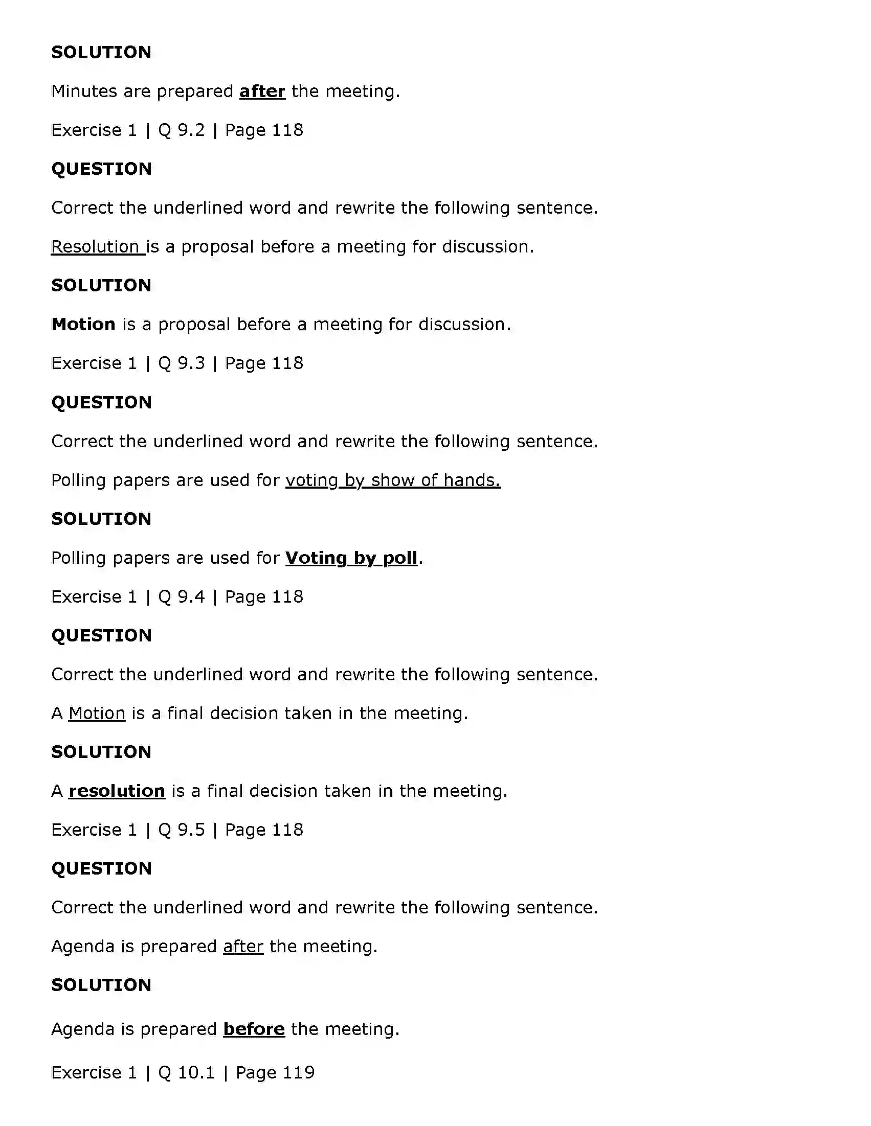 Maharashtra Board Class 11th Secretarial Practice Company Meetings - 1 Solution 15