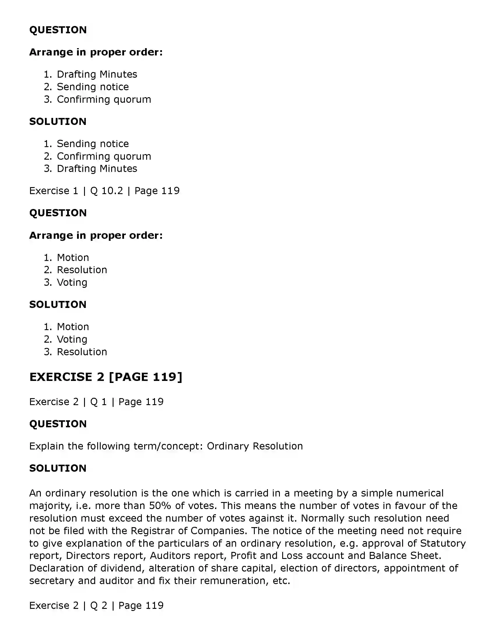Maharashtra Board Class 11th Secretarial Practice Company Meetings - 1 Solution 16