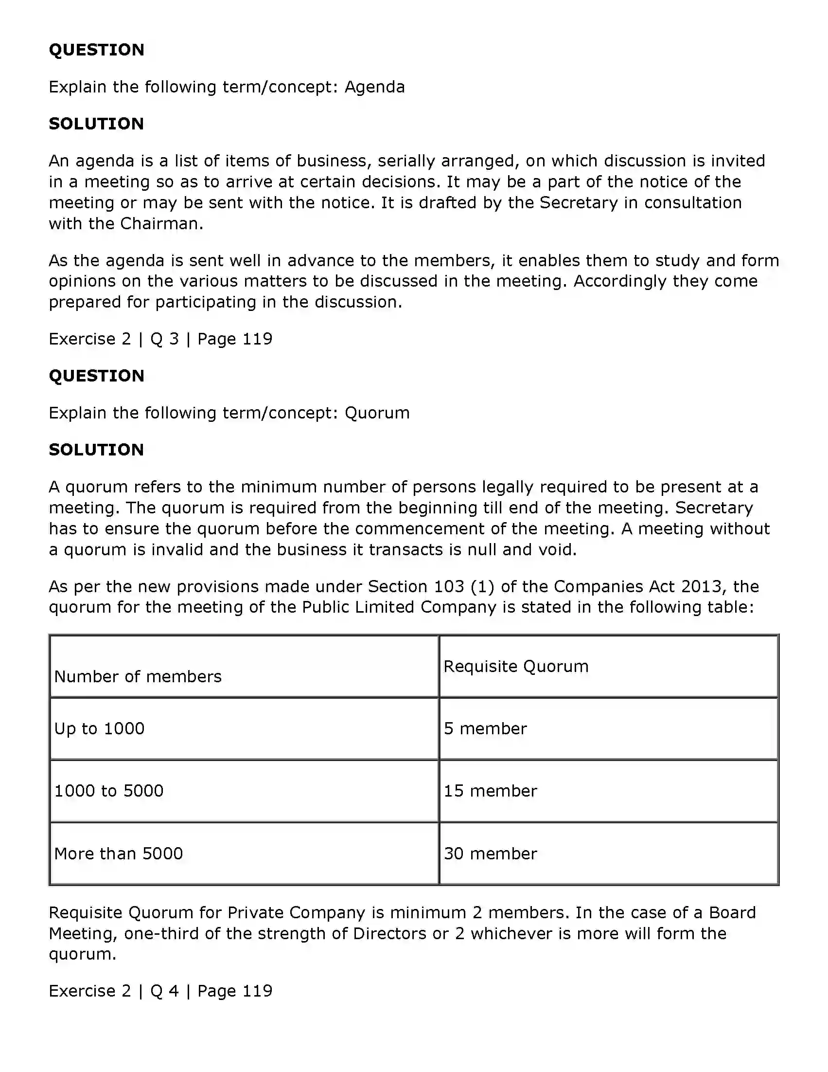 Maharashtra Board Class 11th Secretarial Practice Company Meetings - 1 Solution 17