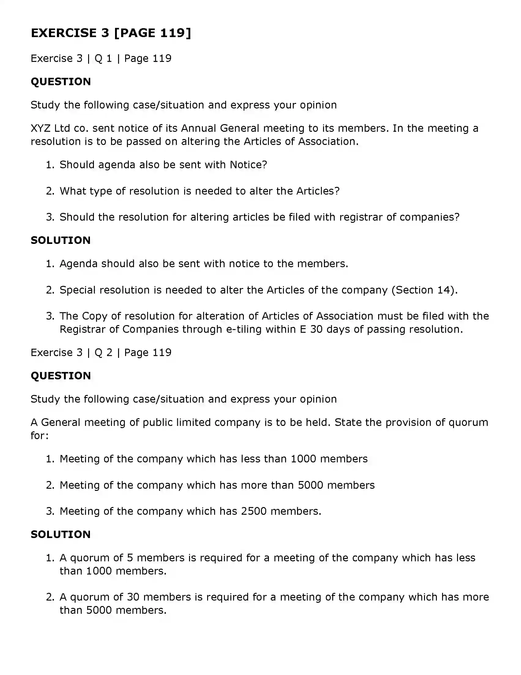 Maharashtra Board Class 11th Secretarial Practice Company Meetings - 1 Solution 21