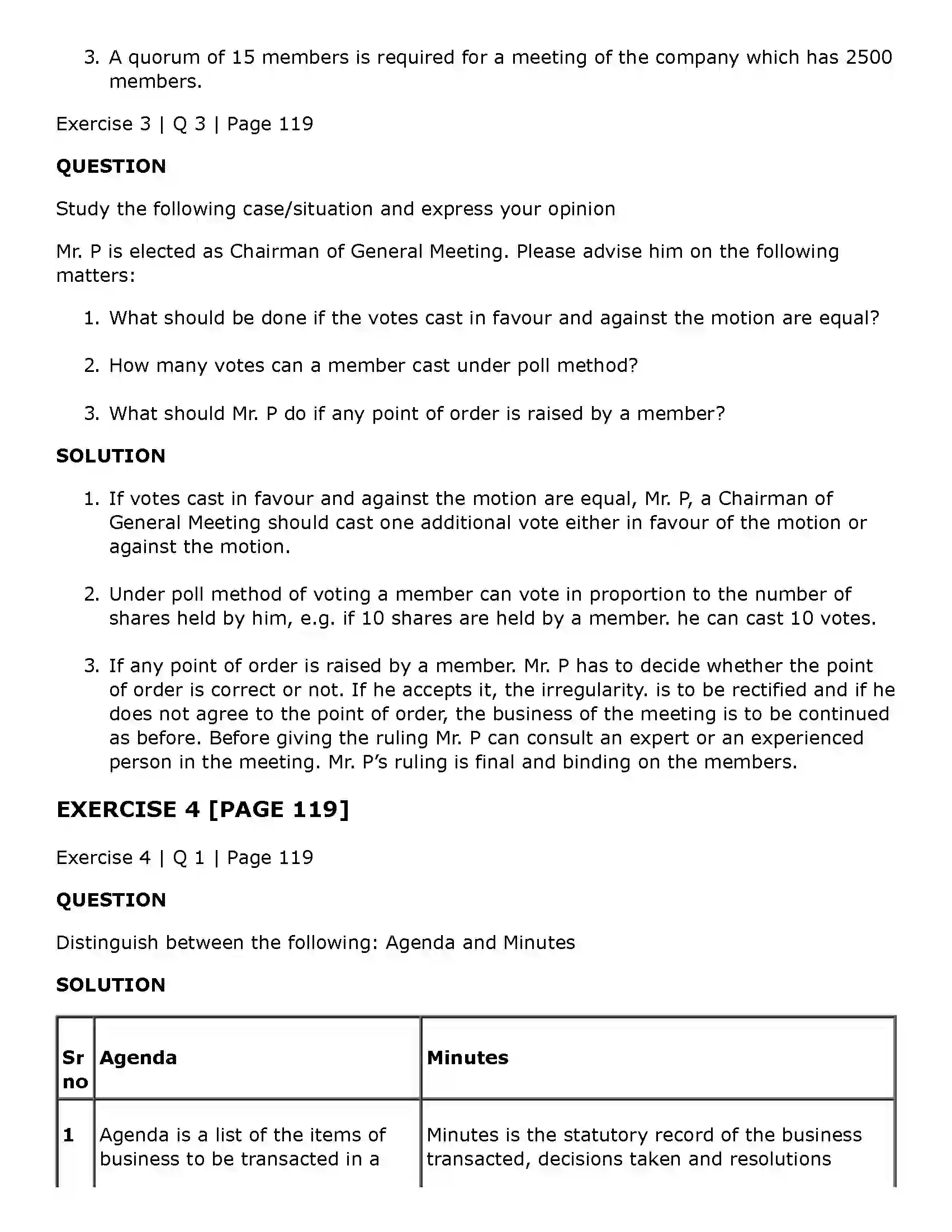 Maharashtra Board Class 11th Secretarial Practice Company Meetings - 1 Solution 22