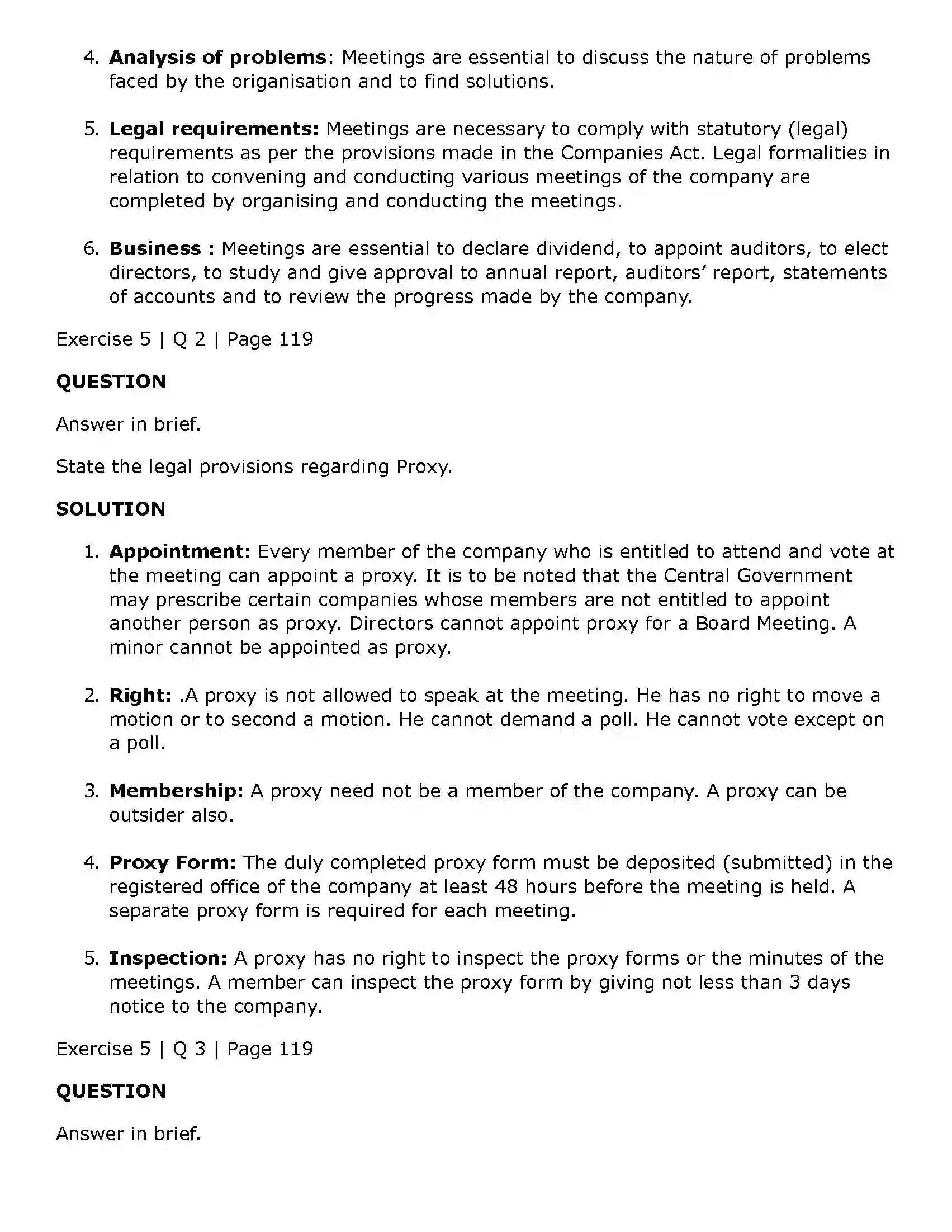 Maharashtra Board Class 11th Secretarial Practice Company Meetings - 1 Solution 26