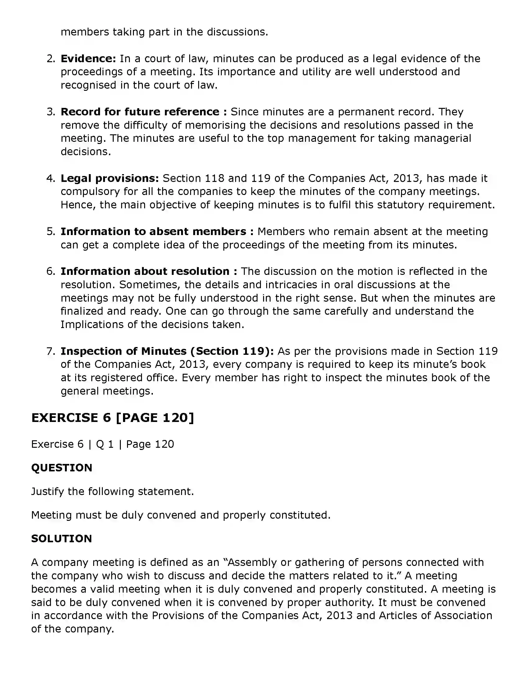 Maharashtra Board Class 11th Secretarial Practice Company Meetings - 1 Solution 29