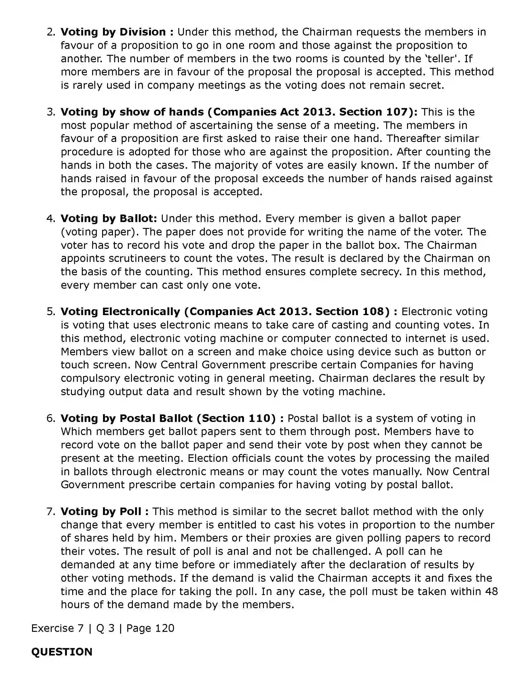 Maharashtra Board Class 11th Secretarial Practice Company Meetings - 1 Solution 34