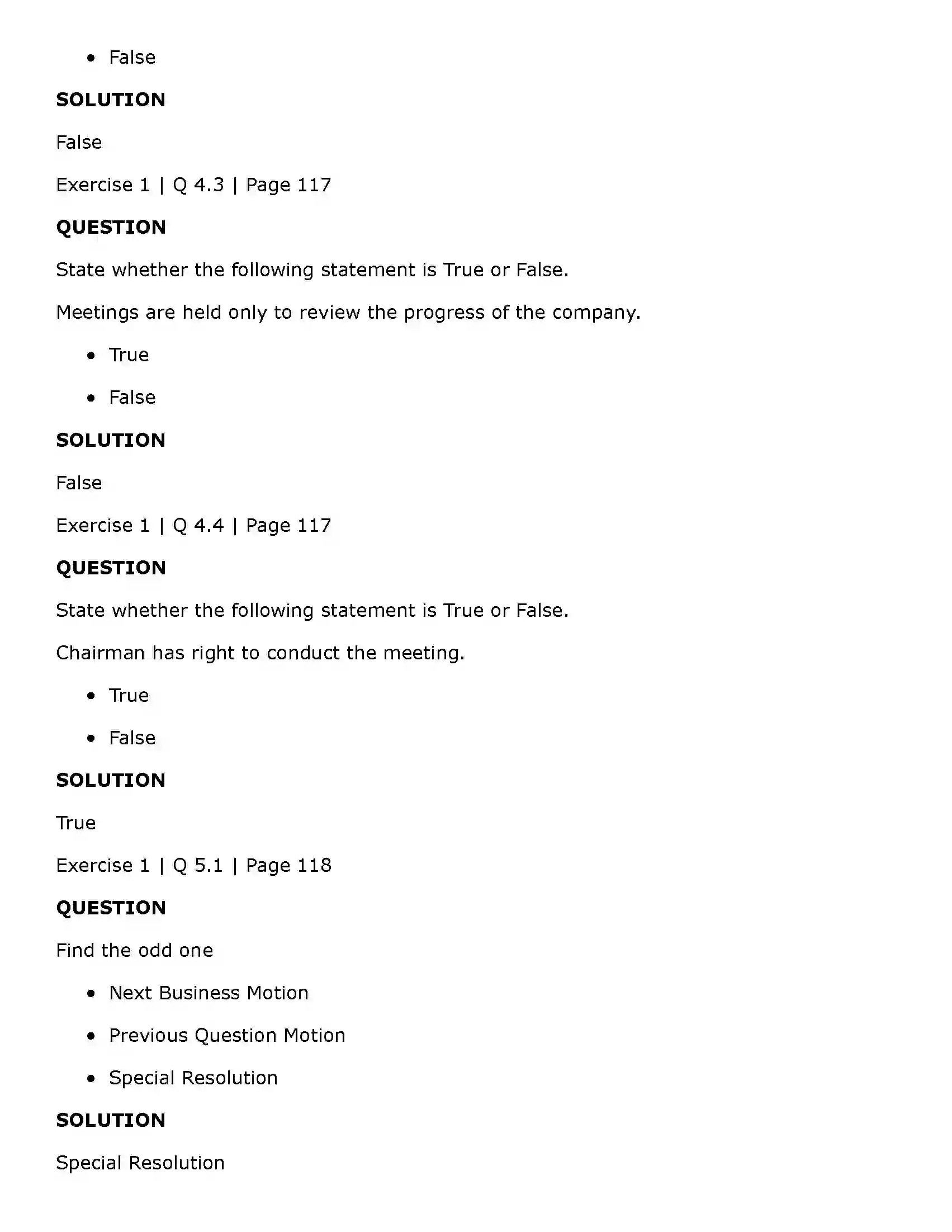 Maharashtra Board Class 11th Secretarial Practice Company Meetings - 1 Solution 8