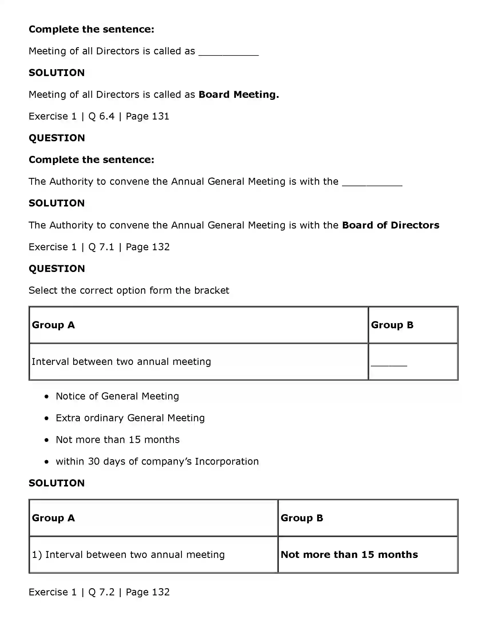 Maharashtra Board Class 11th Secretarial Practice Company Meetings - 2 Solution 11