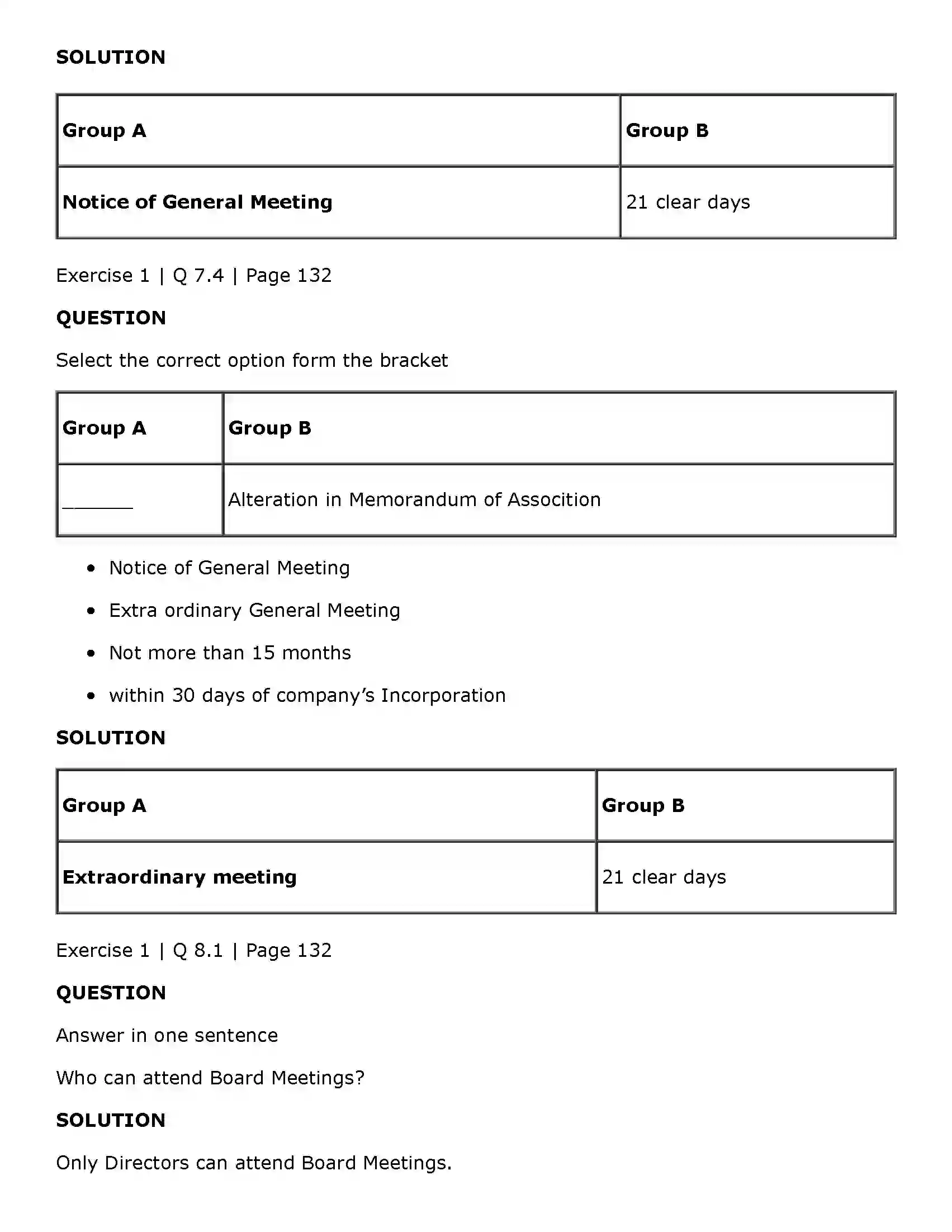 Maharashtra Board Class 11th Secretarial Practice Company Meetings - 2 Solution 13
