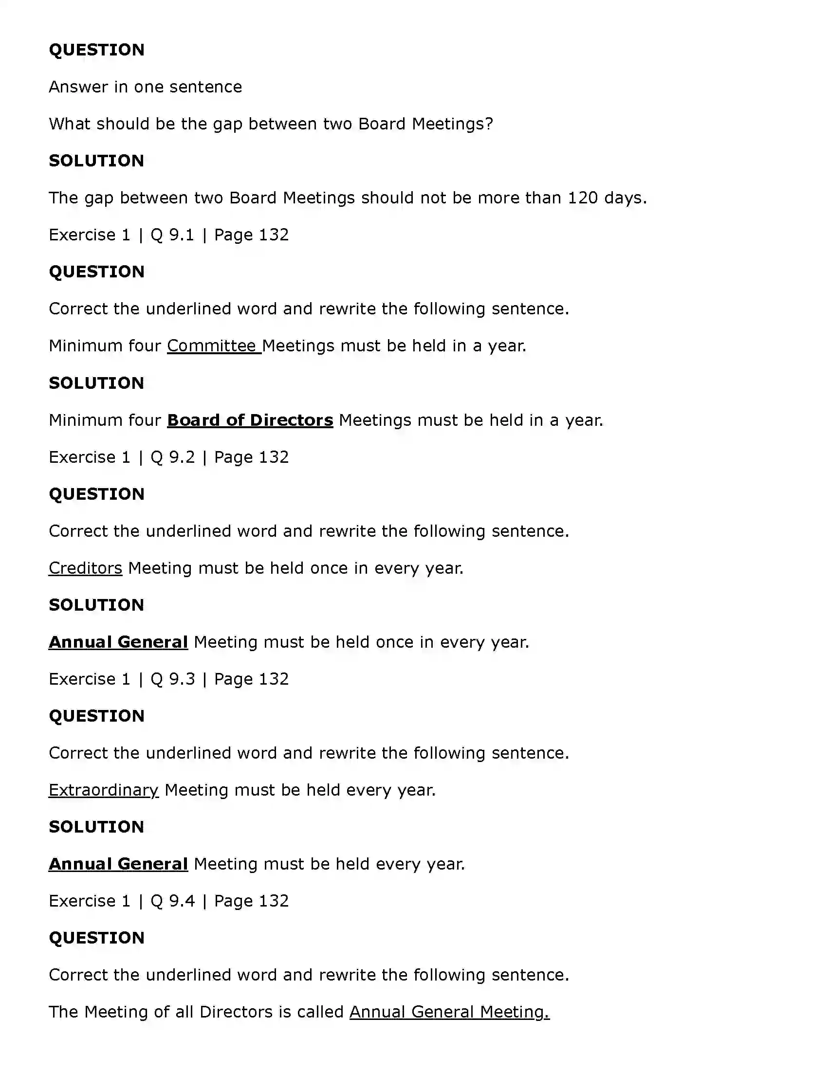 Maharashtra Board Class 11th Secretarial Practice Company Meetings - 2 Solution 15