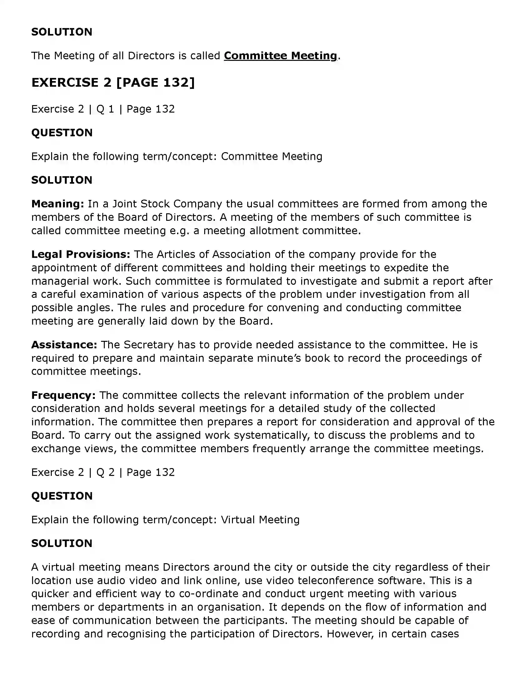 Maharashtra Board Class 11th Secretarial Practice Company Meetings - 2 Solution 16