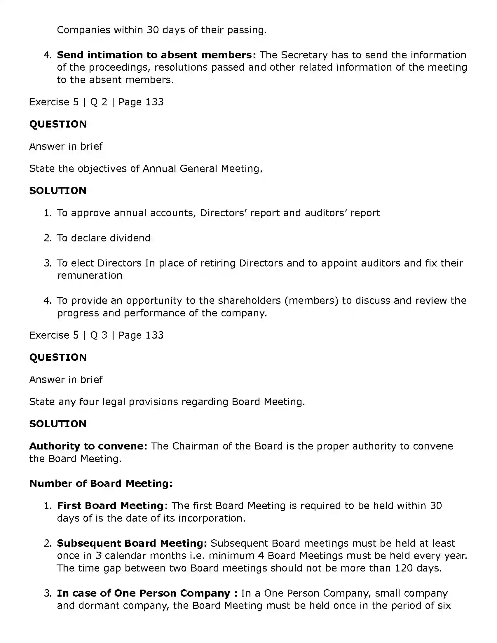 Maharashtra Board Class 11th Secretarial Practice Company Meetings - 2 Solution 22