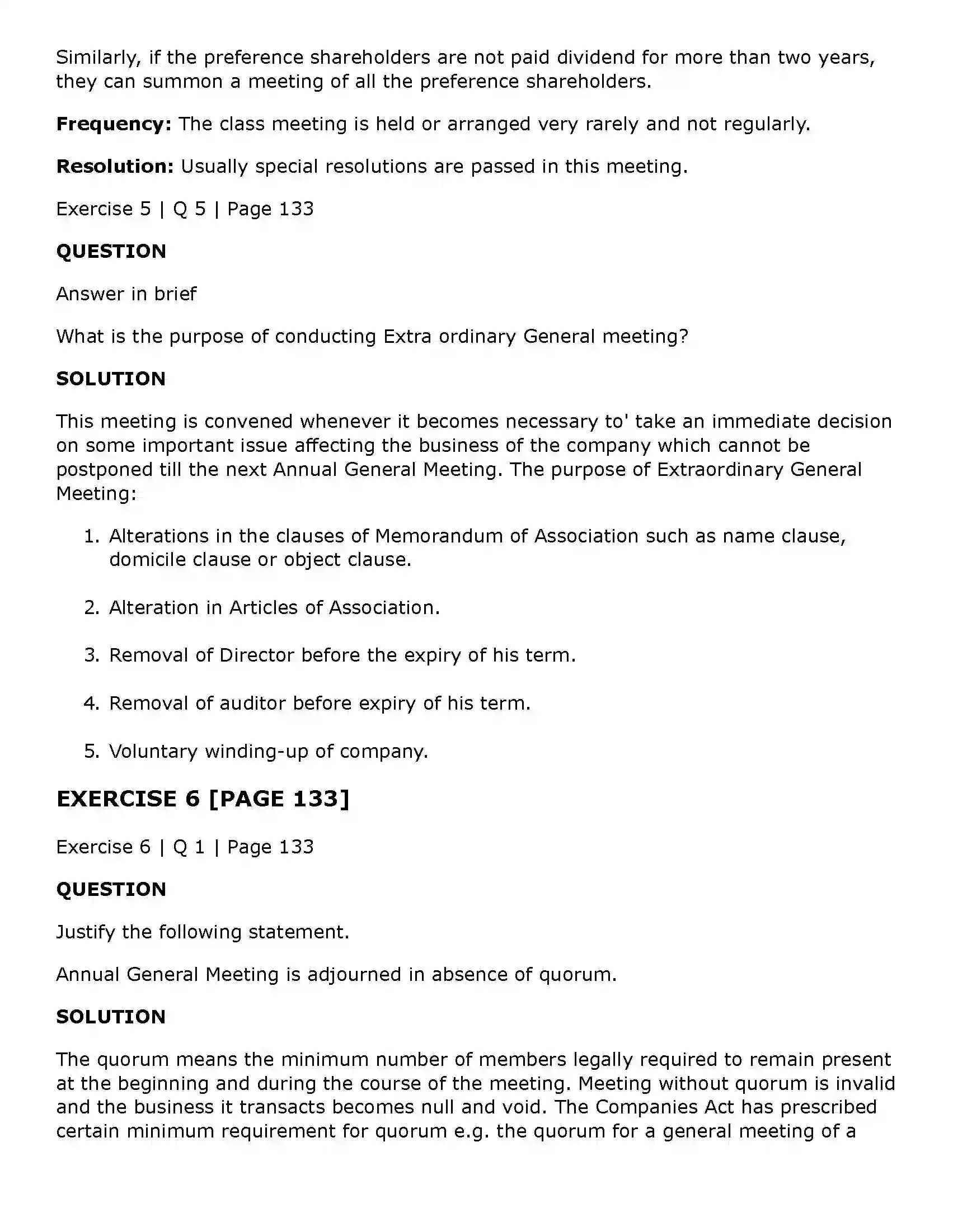 Maharashtra Board Class 11th Secretarial Practice Company Meetings - 2 Solution 24