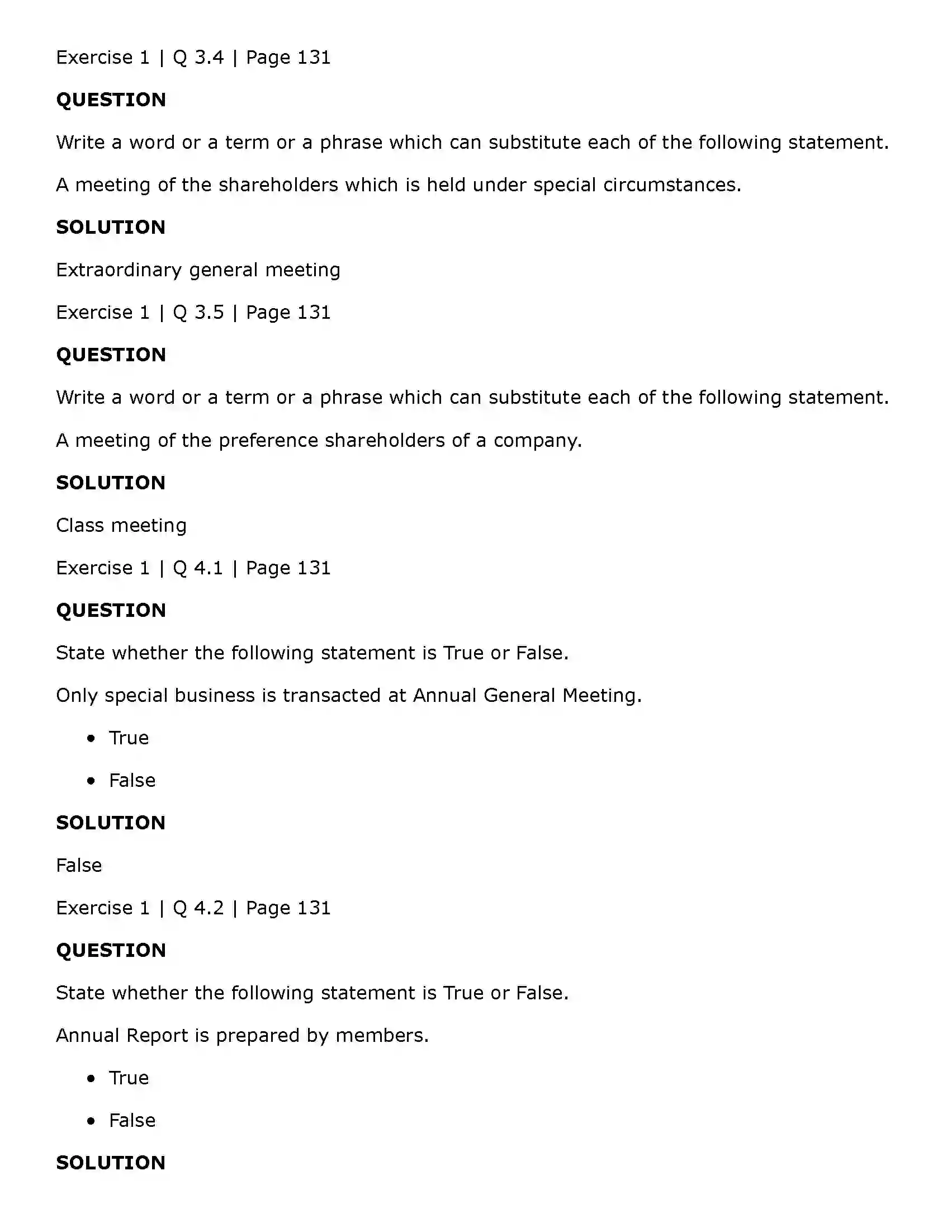 Maharashtra Board Class 11th Secretarial Practice Company Meetings - 2 Solution 7