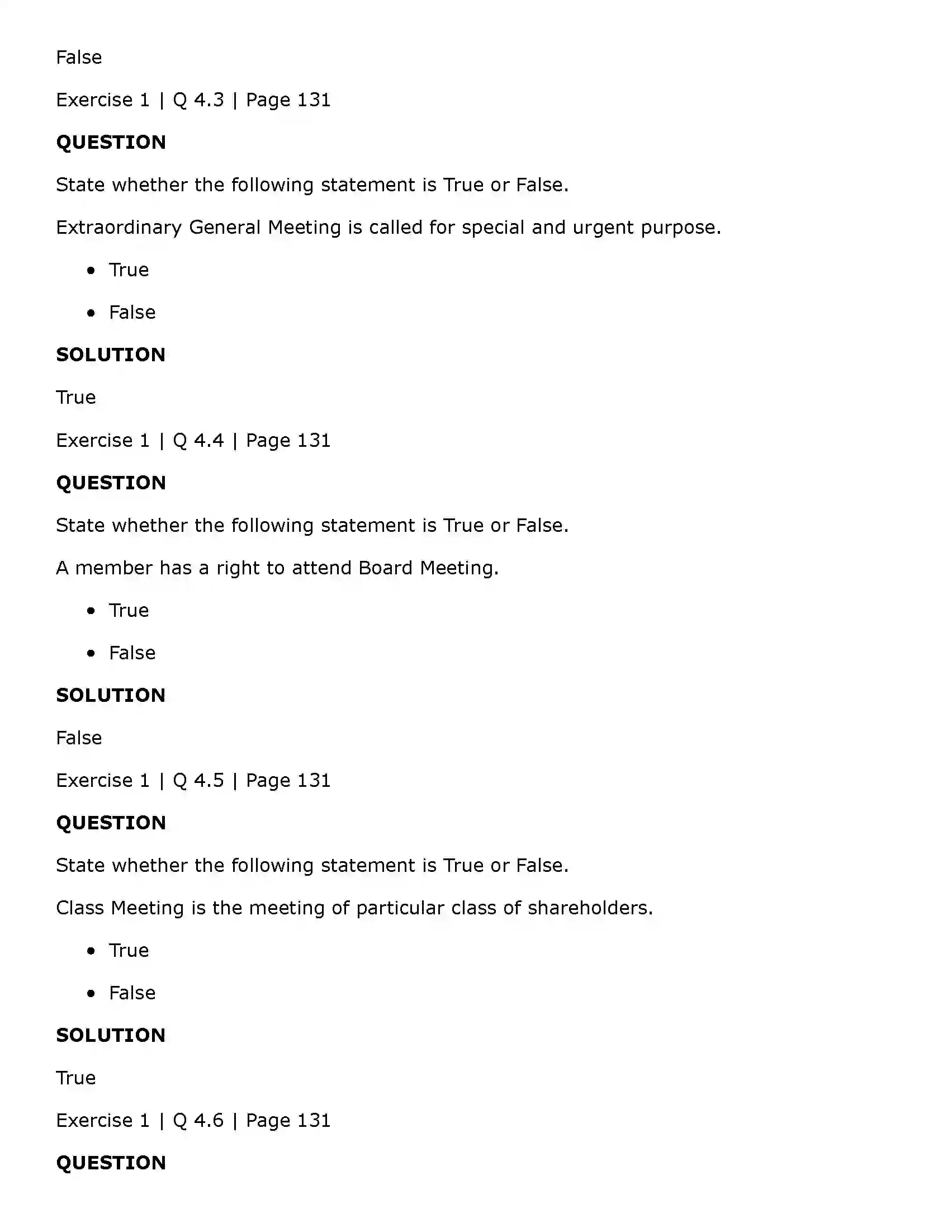Maharashtra Board Class 11th Secretarial Practice Company Meetings - 2 Solution 8