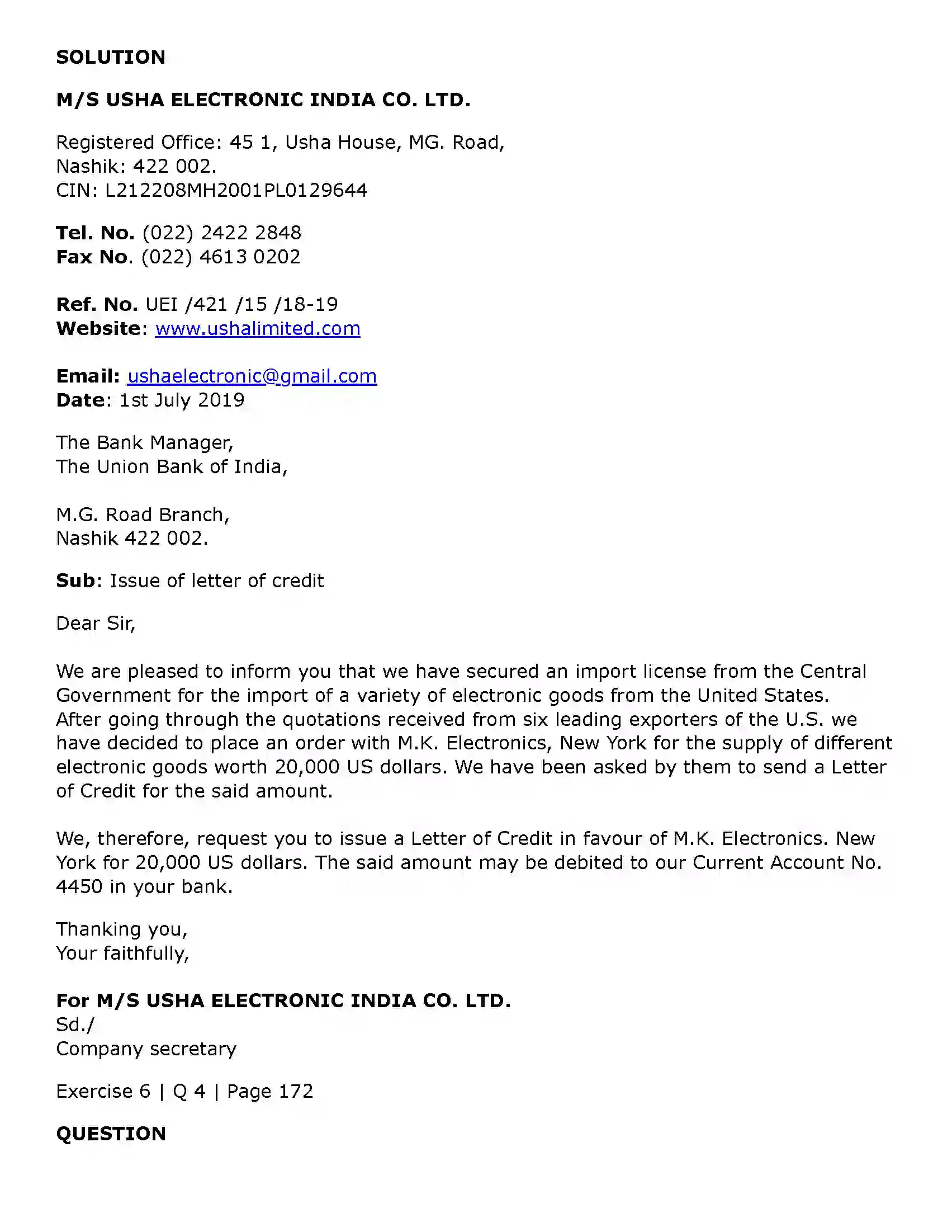 Maharashtra Board Class 11th Secretarial Practice Correspondence with Banks Solution 34