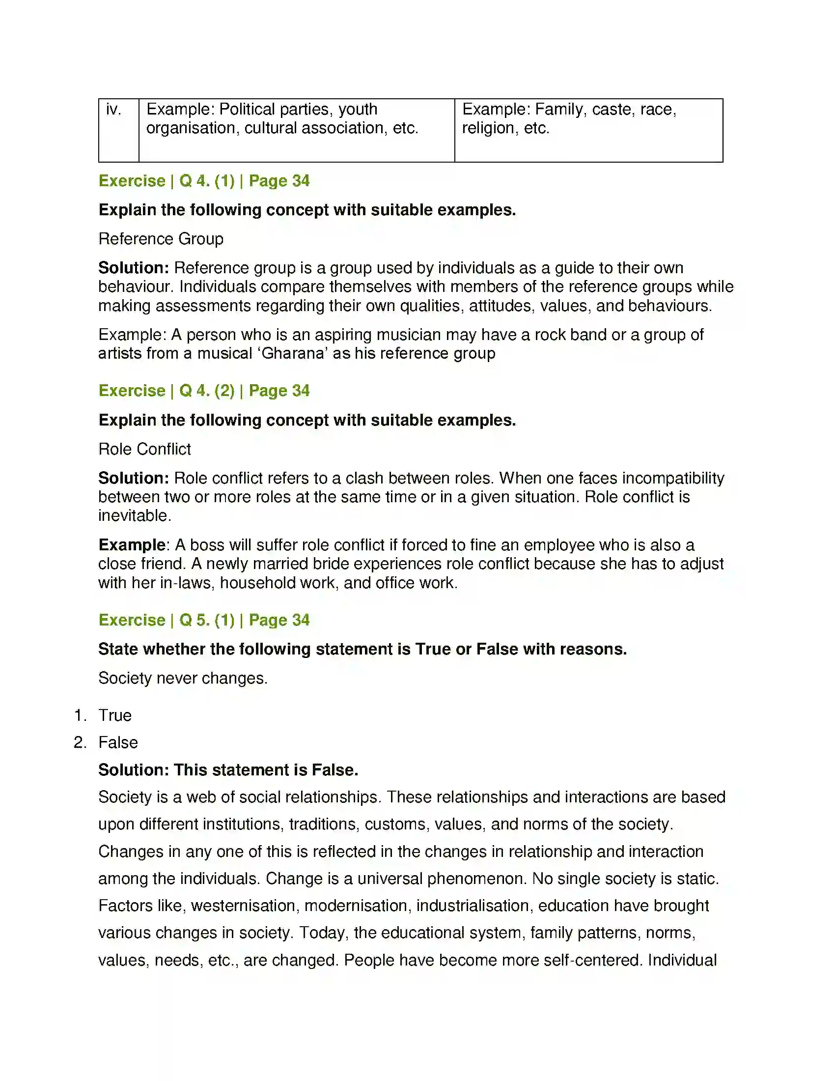 Maharashtra Board Class 11th Sociology Basic Concepts in Sociology Solution 6