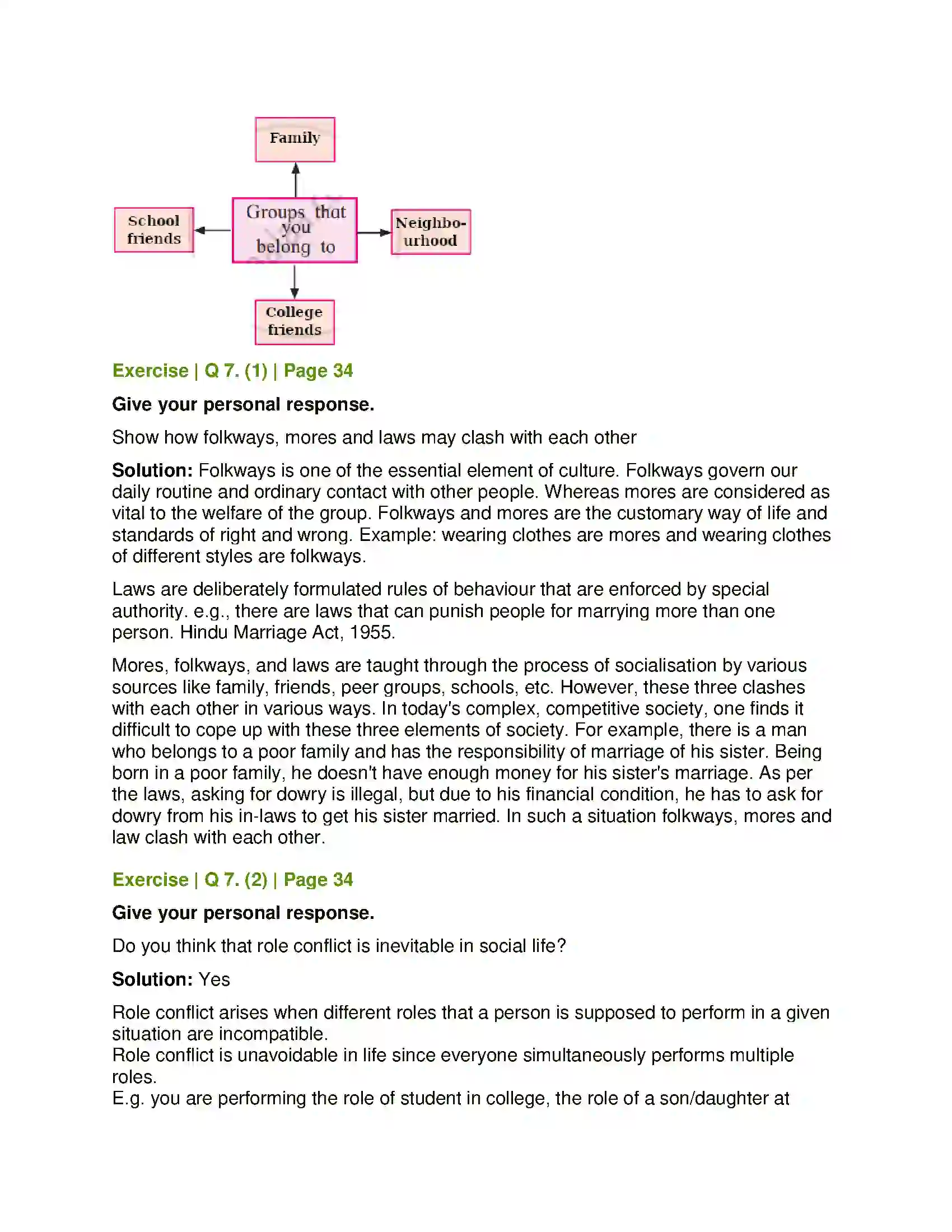 Maharashtra Board Class 11th Sociology Basic Concepts in Sociology Solution 8
