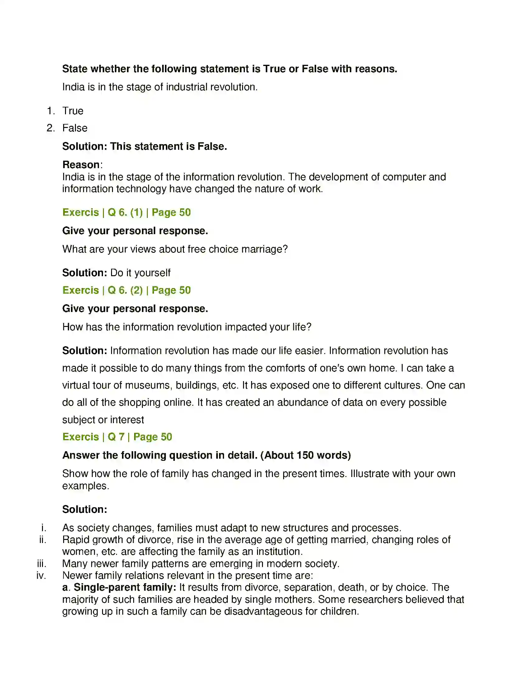 Maharashtra Board Class 11th Sociology Social Institutions Solution 7