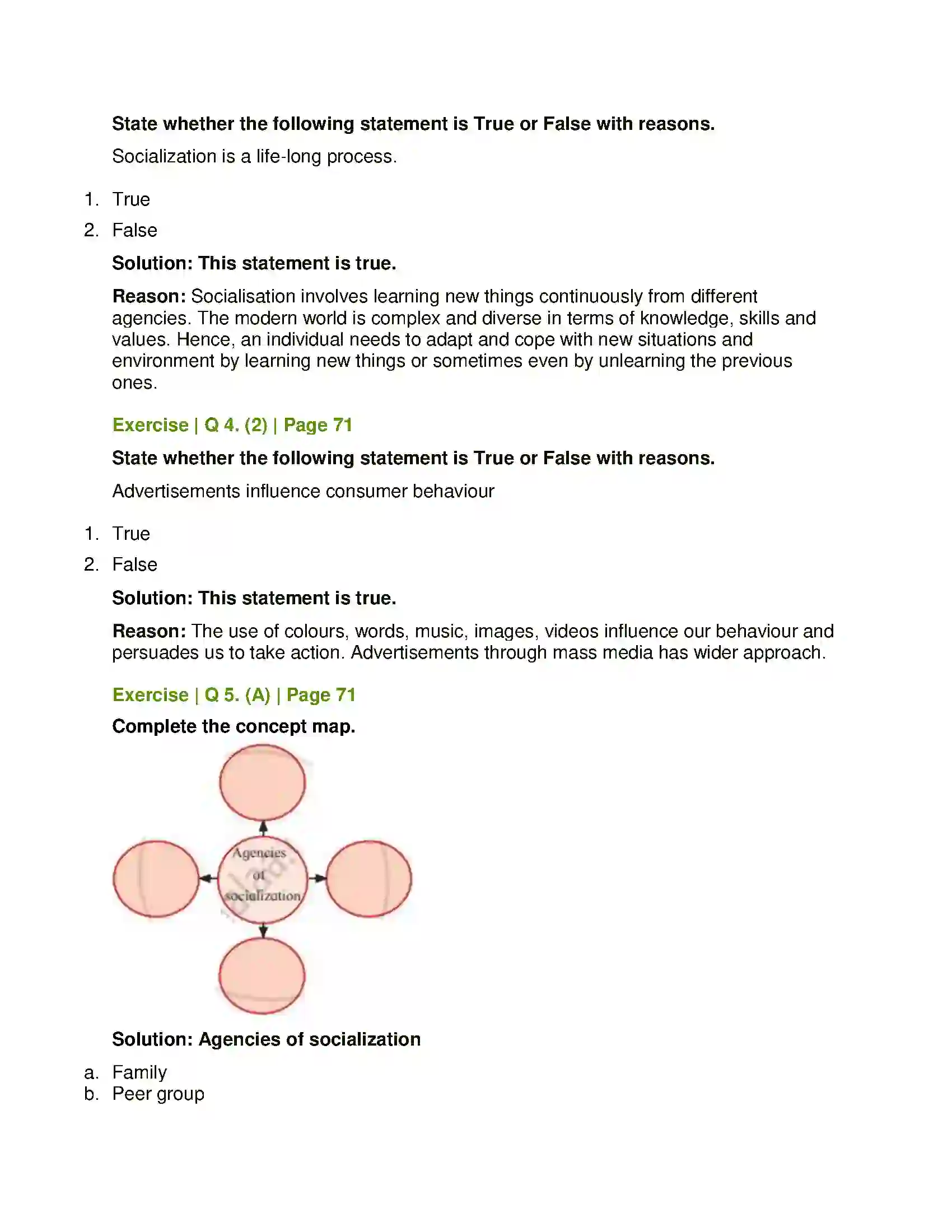 Maharashtra Board Class 11th Sociology Socialization Solution 6