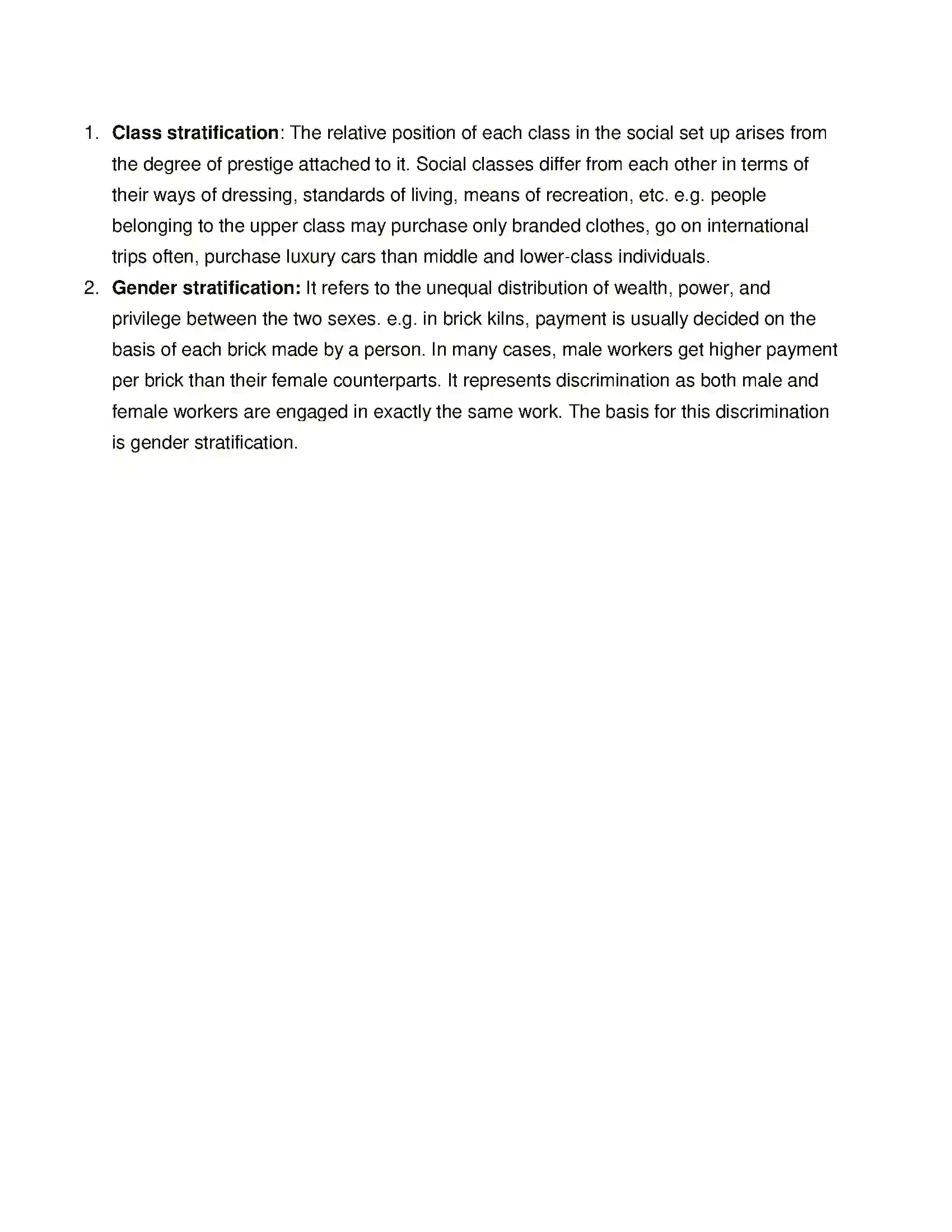 Maharashtra Board Class 11th Sociology Social Stratification Solution 7