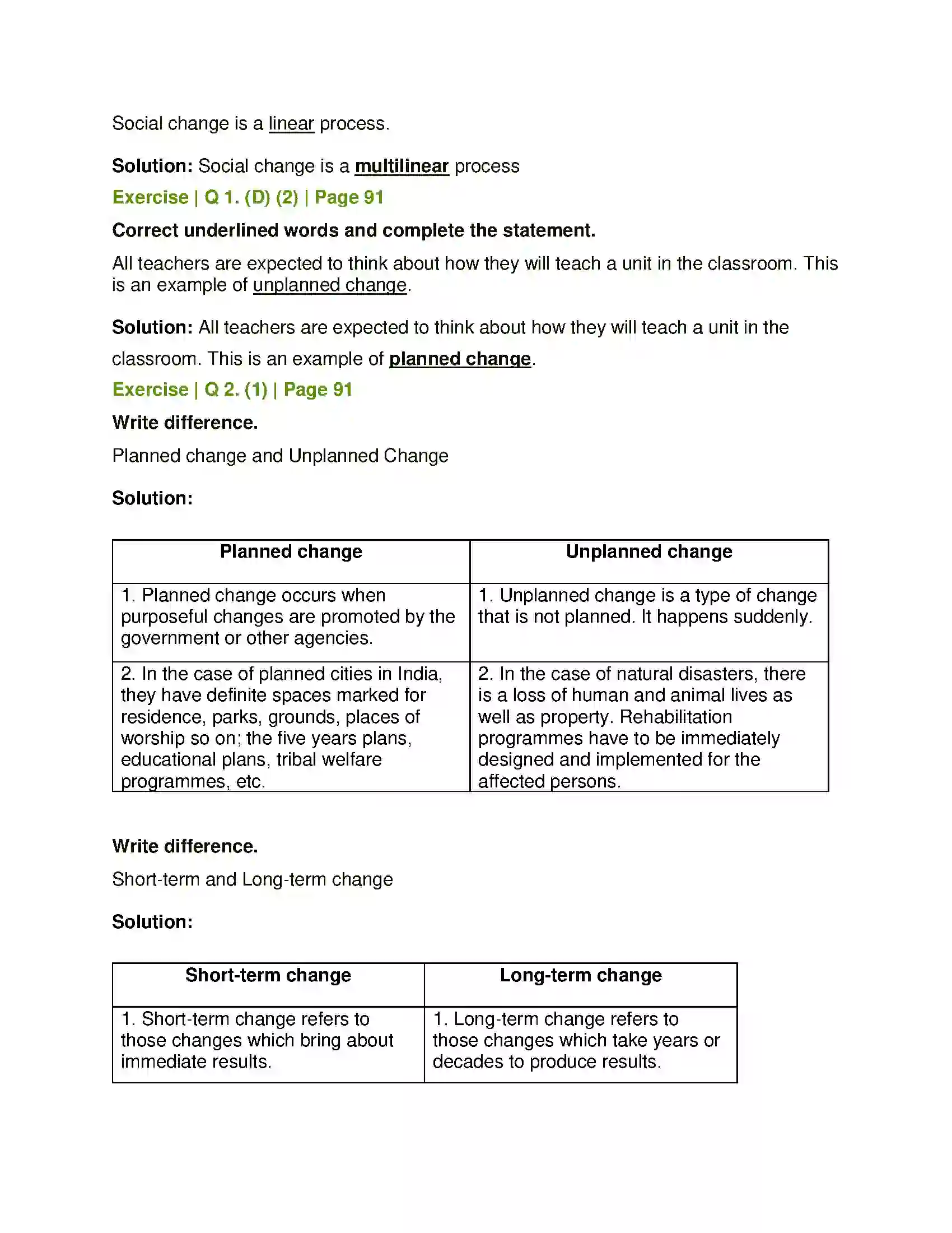 Maharashtra Board Class 11th Sociology Social Change Solution 3