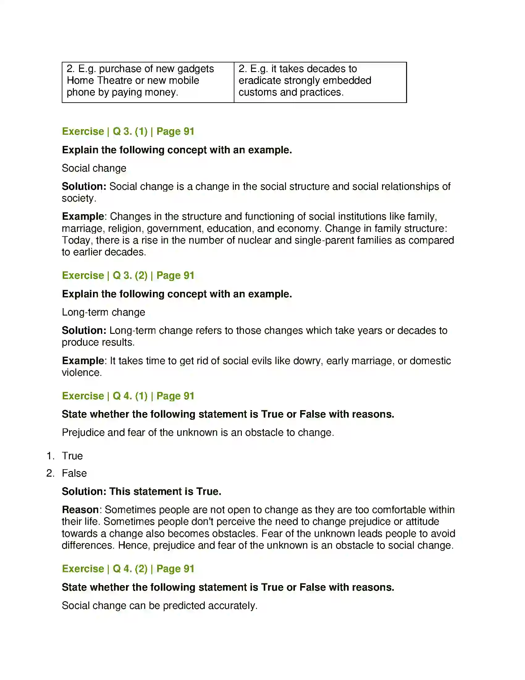 Maharashtra Board Class 11th Sociology Social Change Solution 4