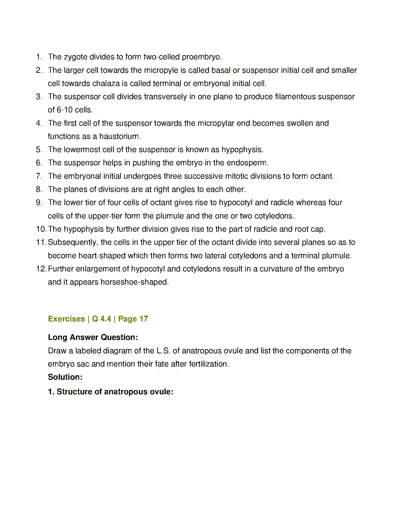 Maharashtra Board Class 12th Biology Reproduction in Lower and Higher Plants Solution 10