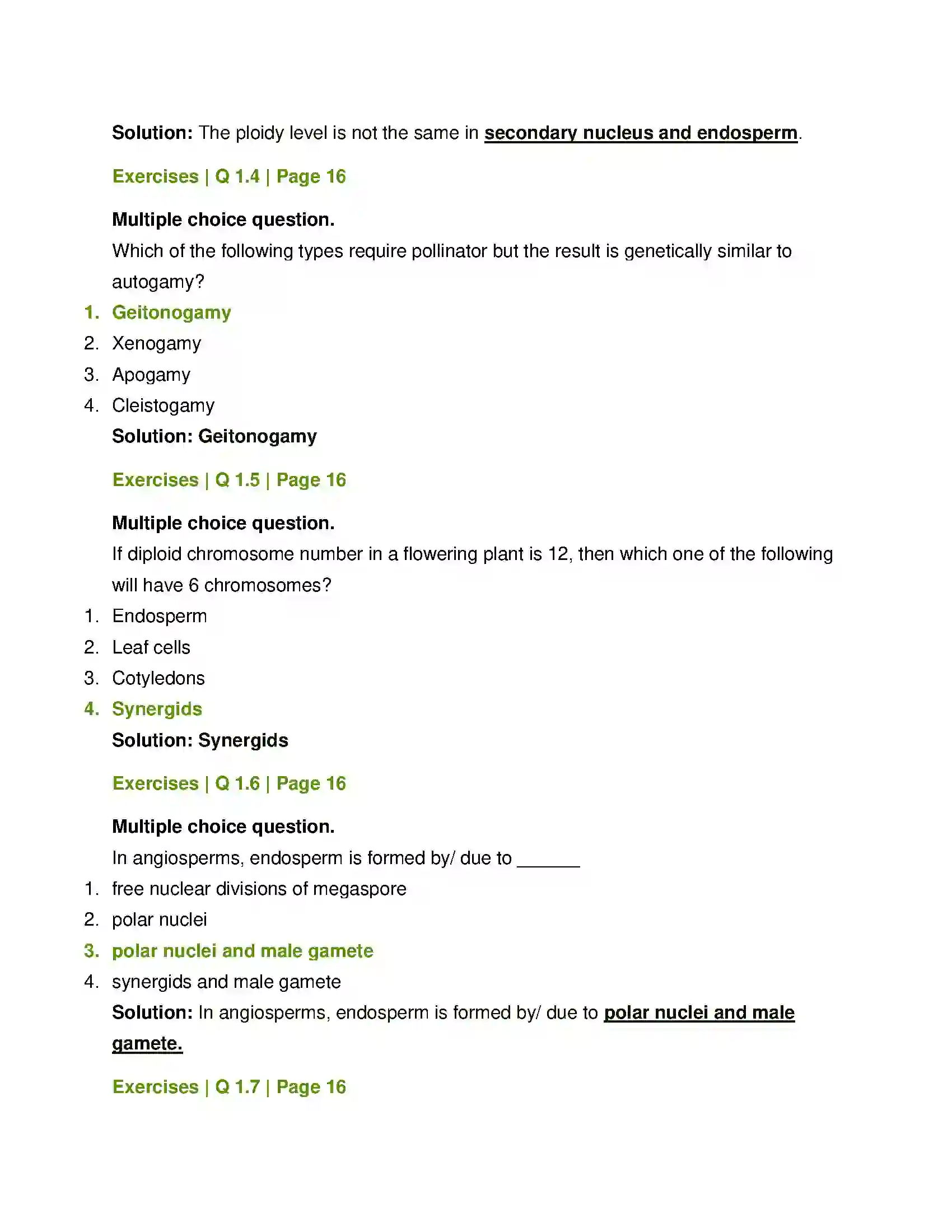 Maharashtra Board Class 12th Biology Reproduction in Lower and Higher Plants Solution 2