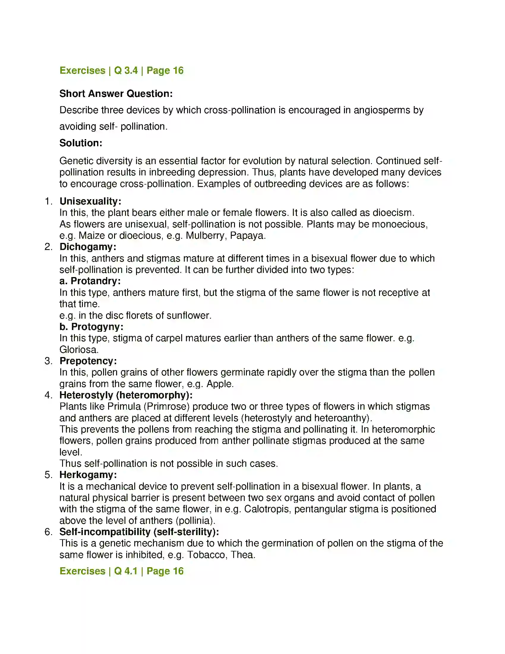 Maharashtra Board Class 12th Biology Reproduction in Lower and Higher Plants Solution 6