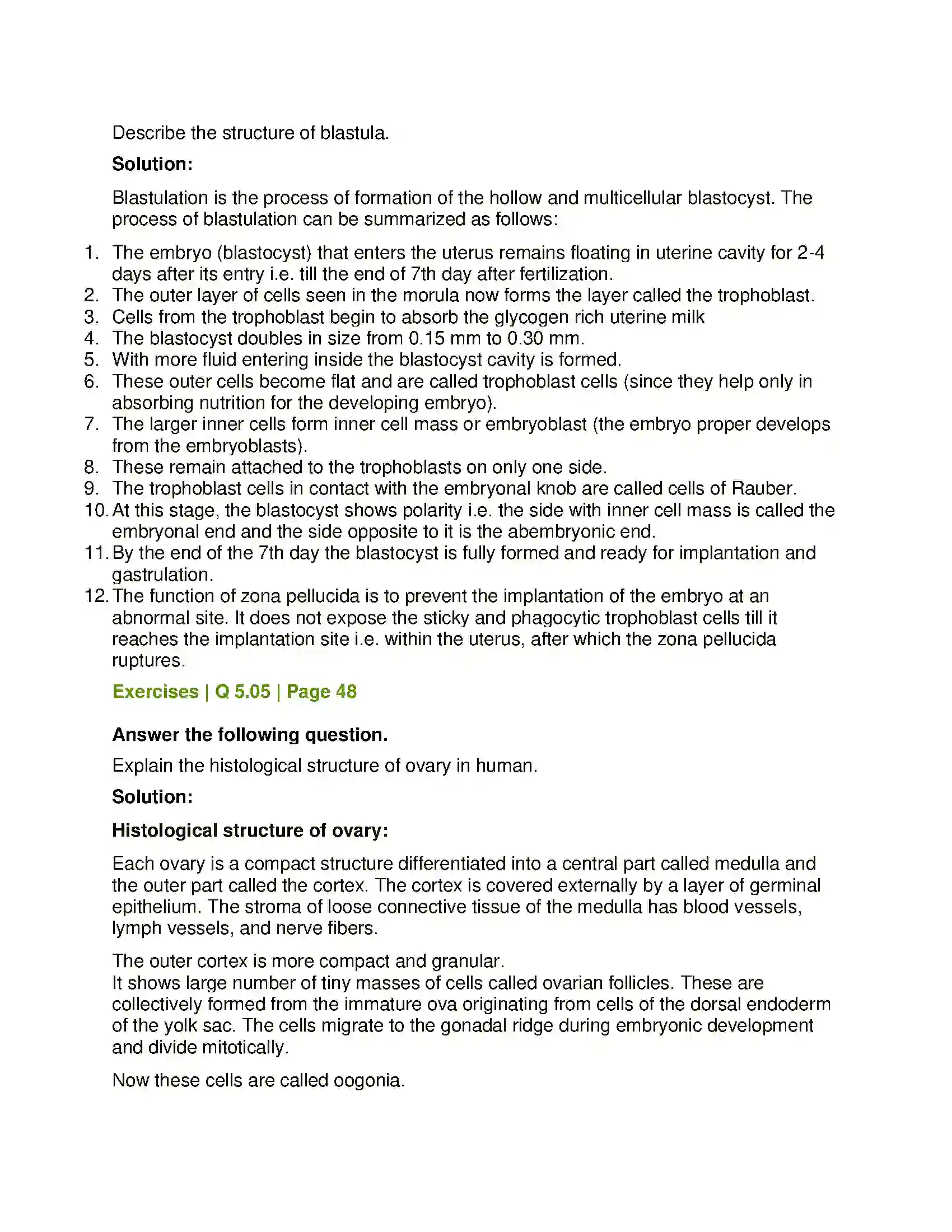 Maharashtra Board Class 12th Biology Reproduction in Lower and Higher Animals Solution 15