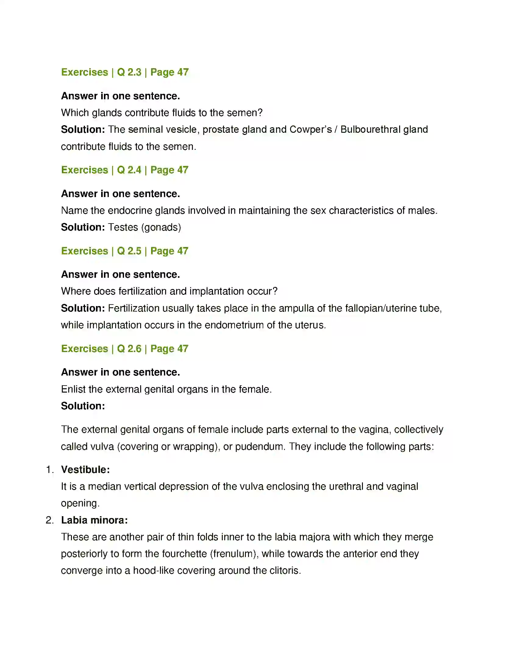 Maharashtra Board Class 12th Biology Reproduction in Lower and Higher Animals Solution 4