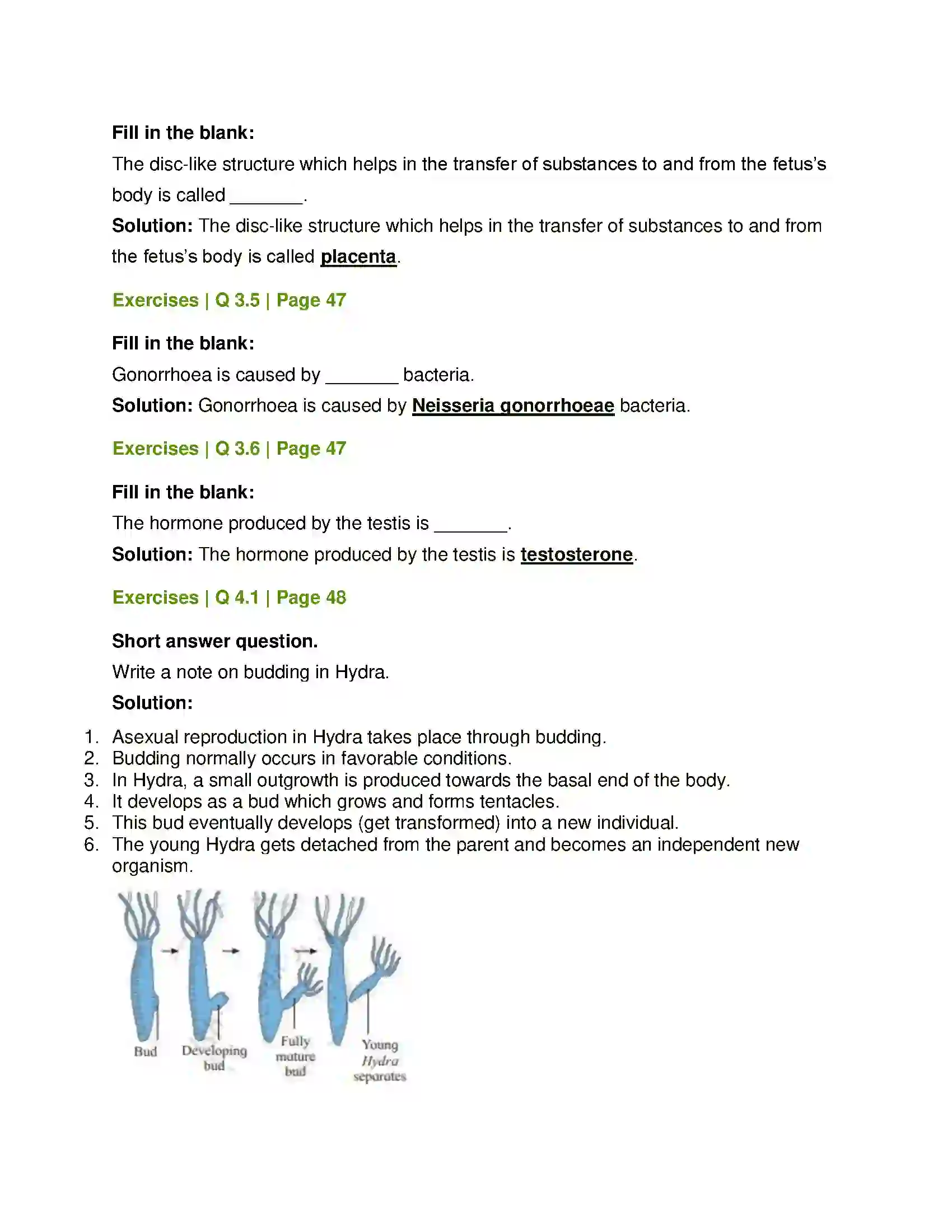 Maharashtra Board Class 12th Biology Reproduction in Lower and Higher Animals Solution 7