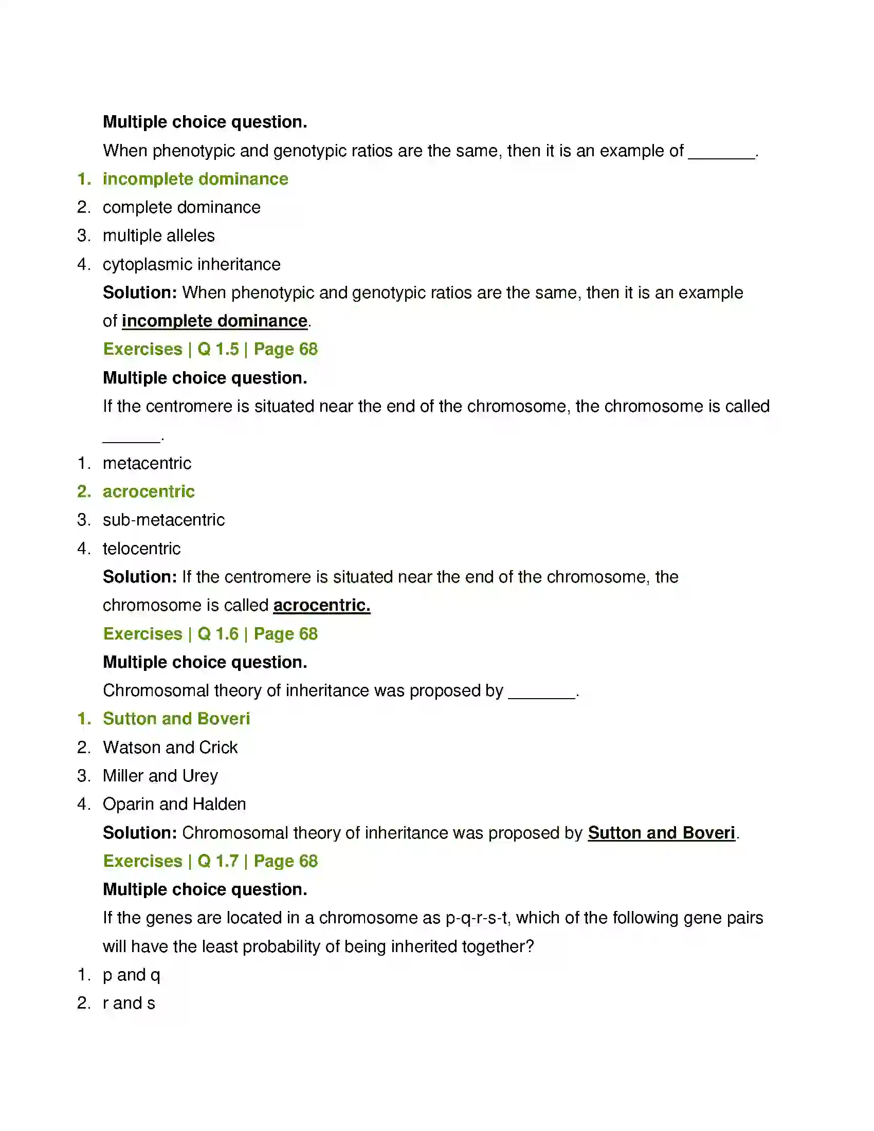 Maharashtra Board Class 12th Biology Inheritance and Variation Solution 2