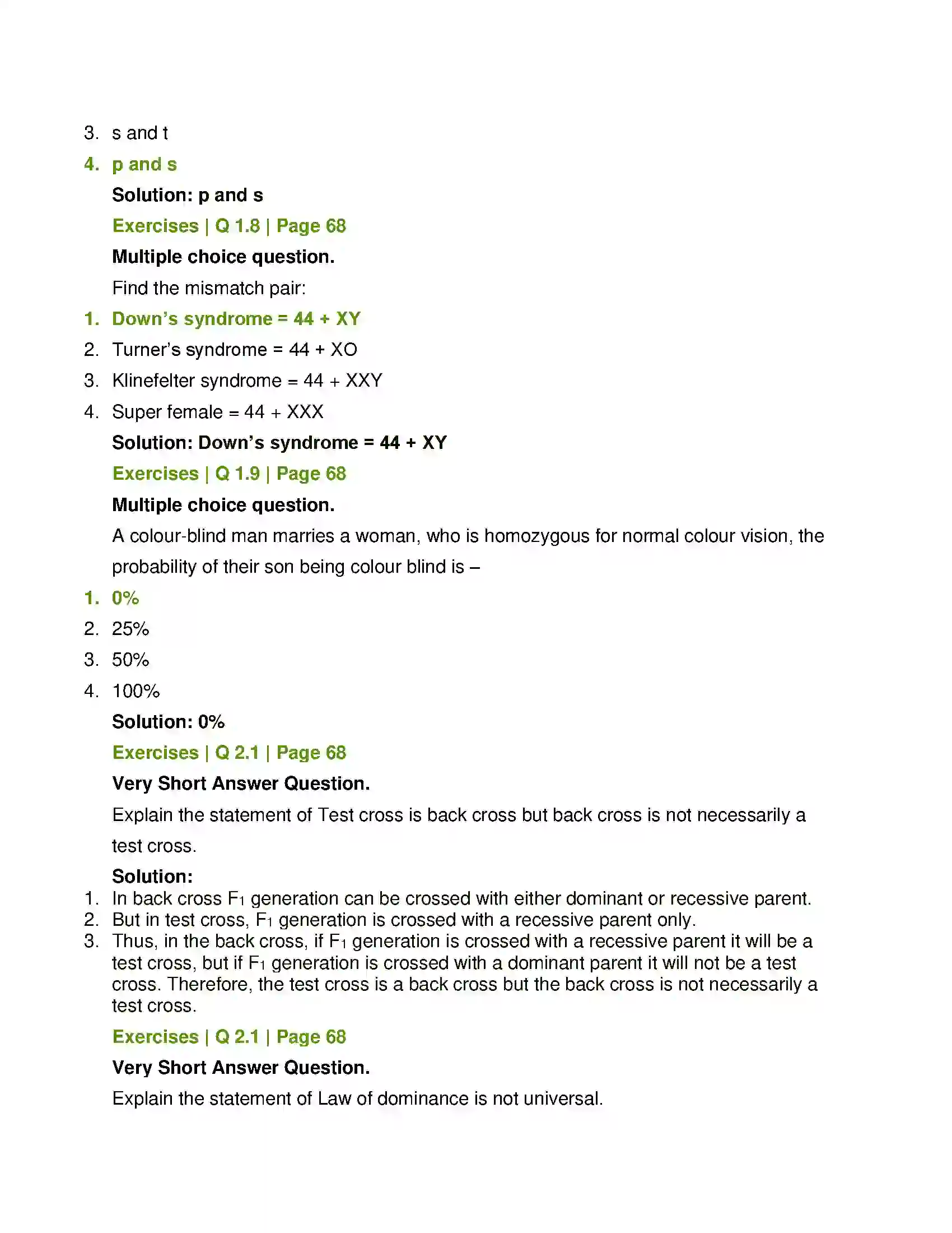 Maharashtra Board Class 12th Biology Inheritance and Variation Solution 3