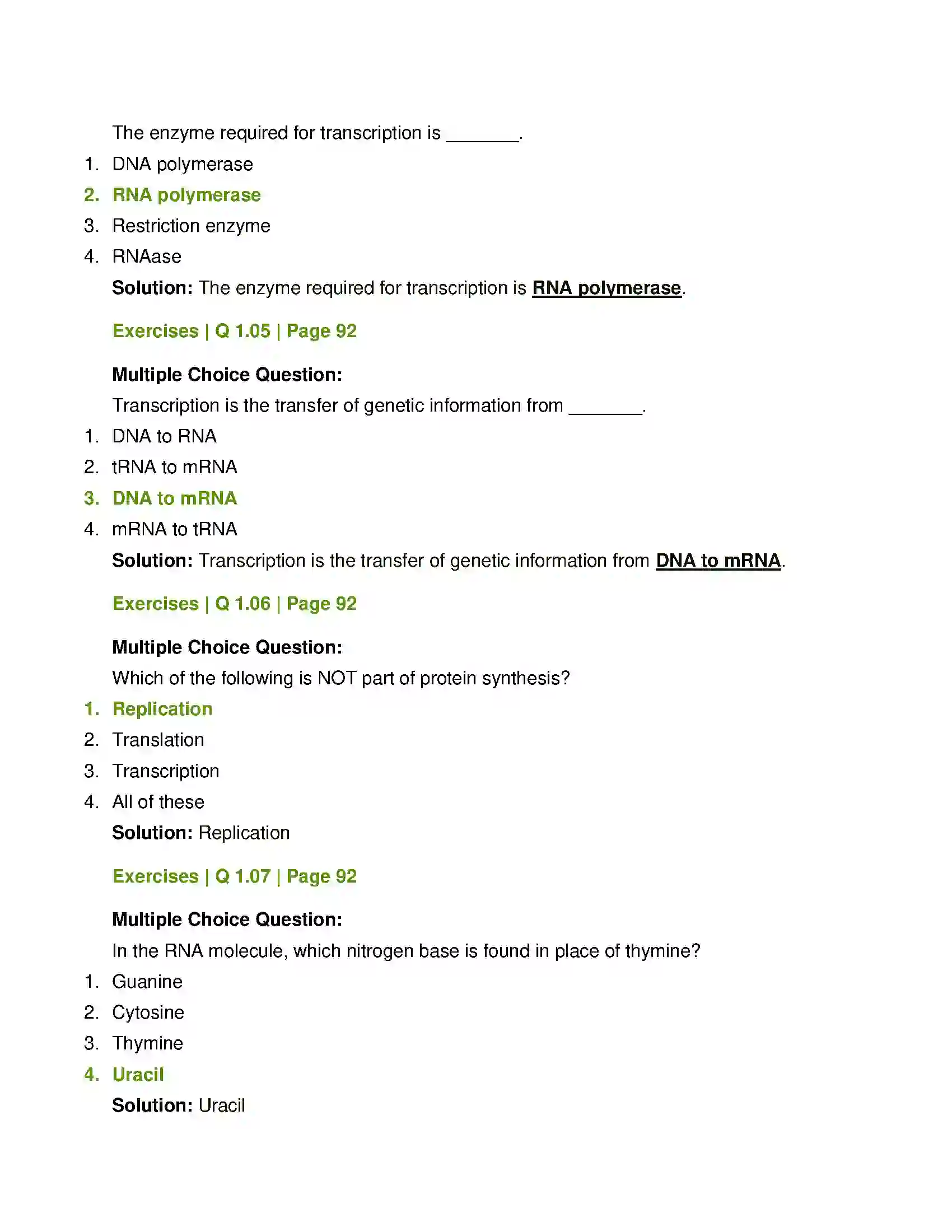 Maharashtra Board Class 12th Biology Molecular Basis of Inheritance Solution 2