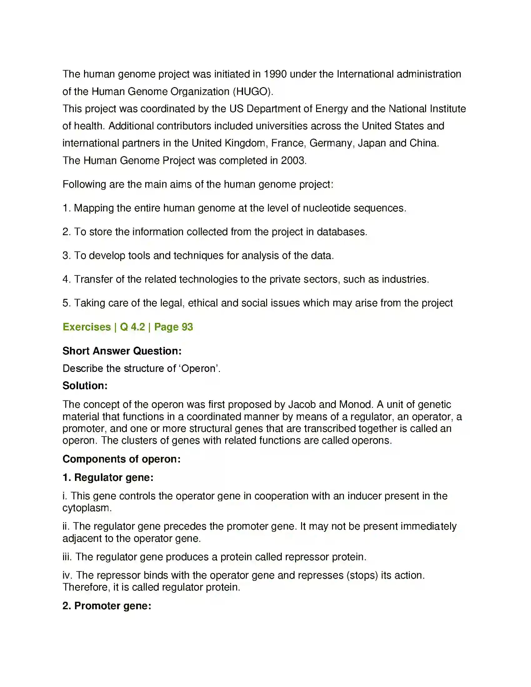 Maharashtra Board Class 12th Biology Molecular Basis of Inheritance Solution 9