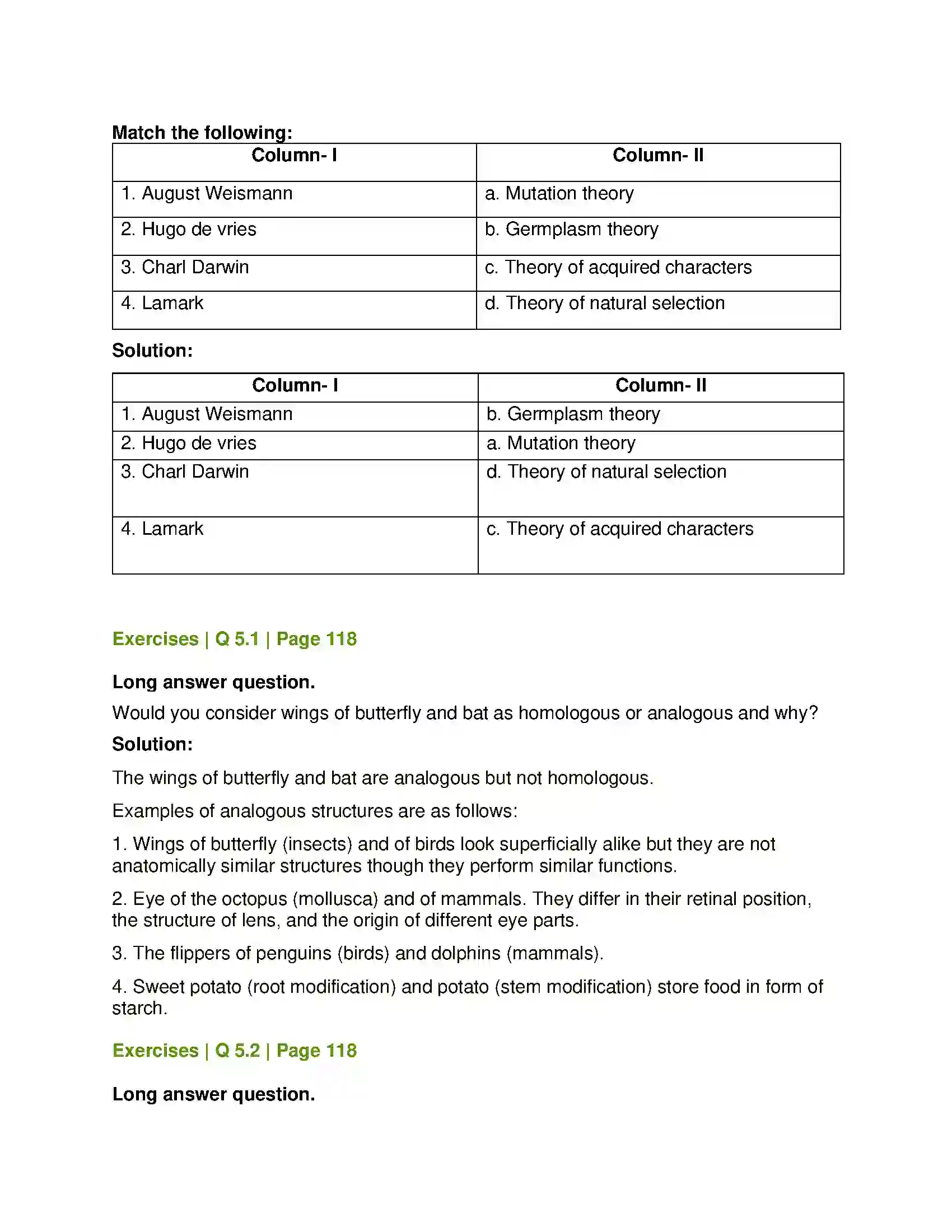 Maharashtra Board Class 12th Biology Origin and Evolution of Life Solution 10