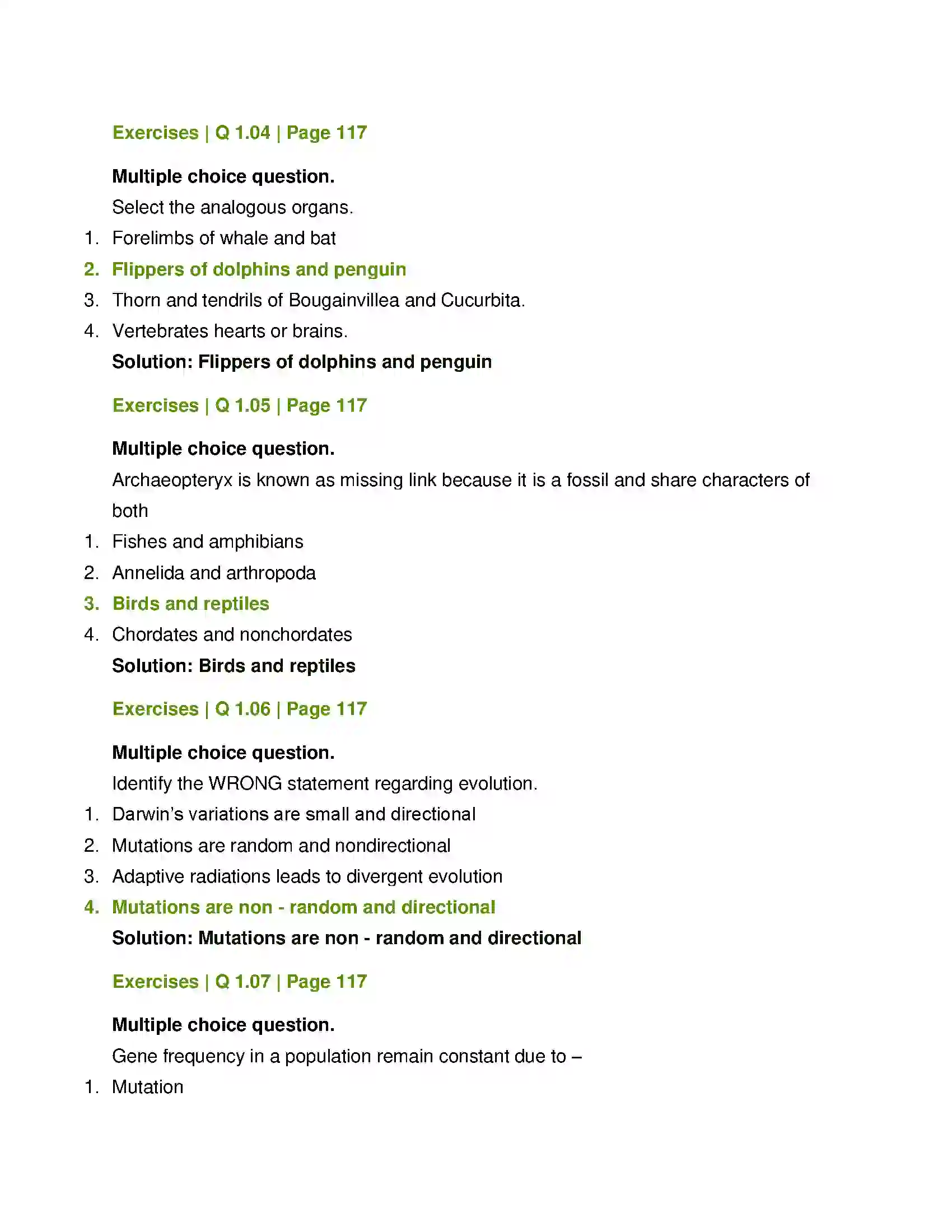 Maharashtra Board Class 12th Biology Origin and Evolution of Life Solution 2