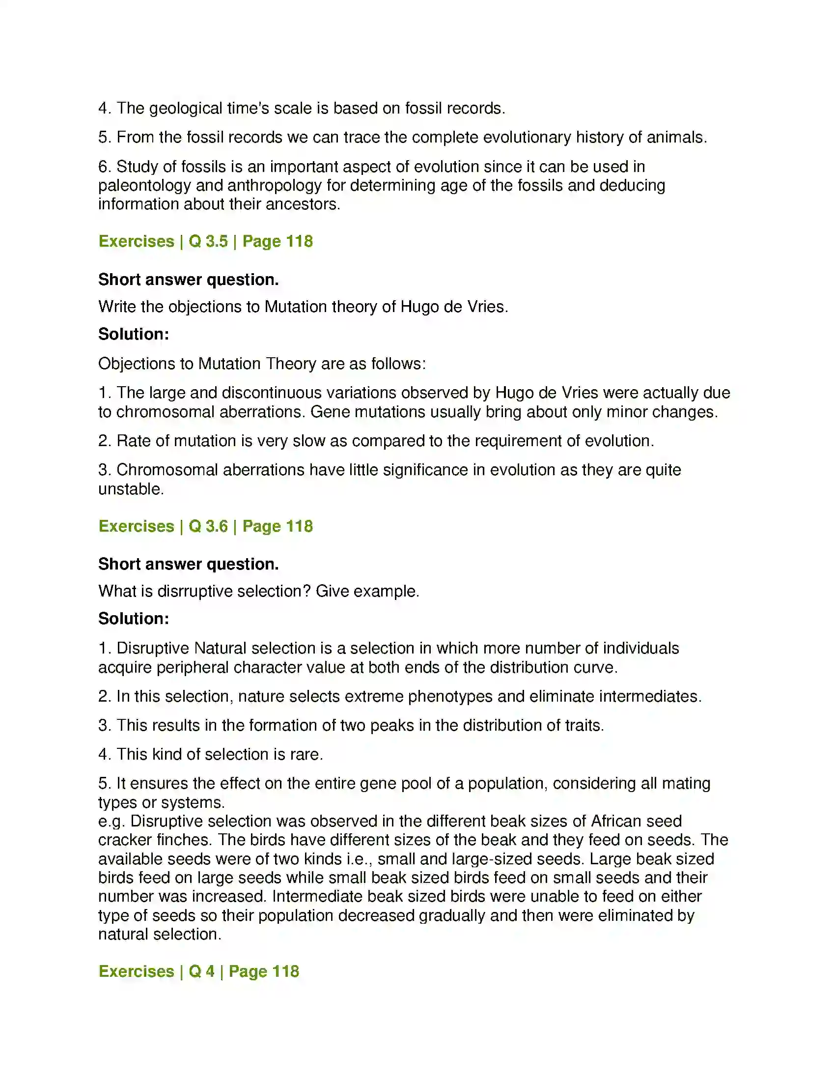 Maharashtra Board Class 12th Biology Origin and Evolution of Life Solution 9
